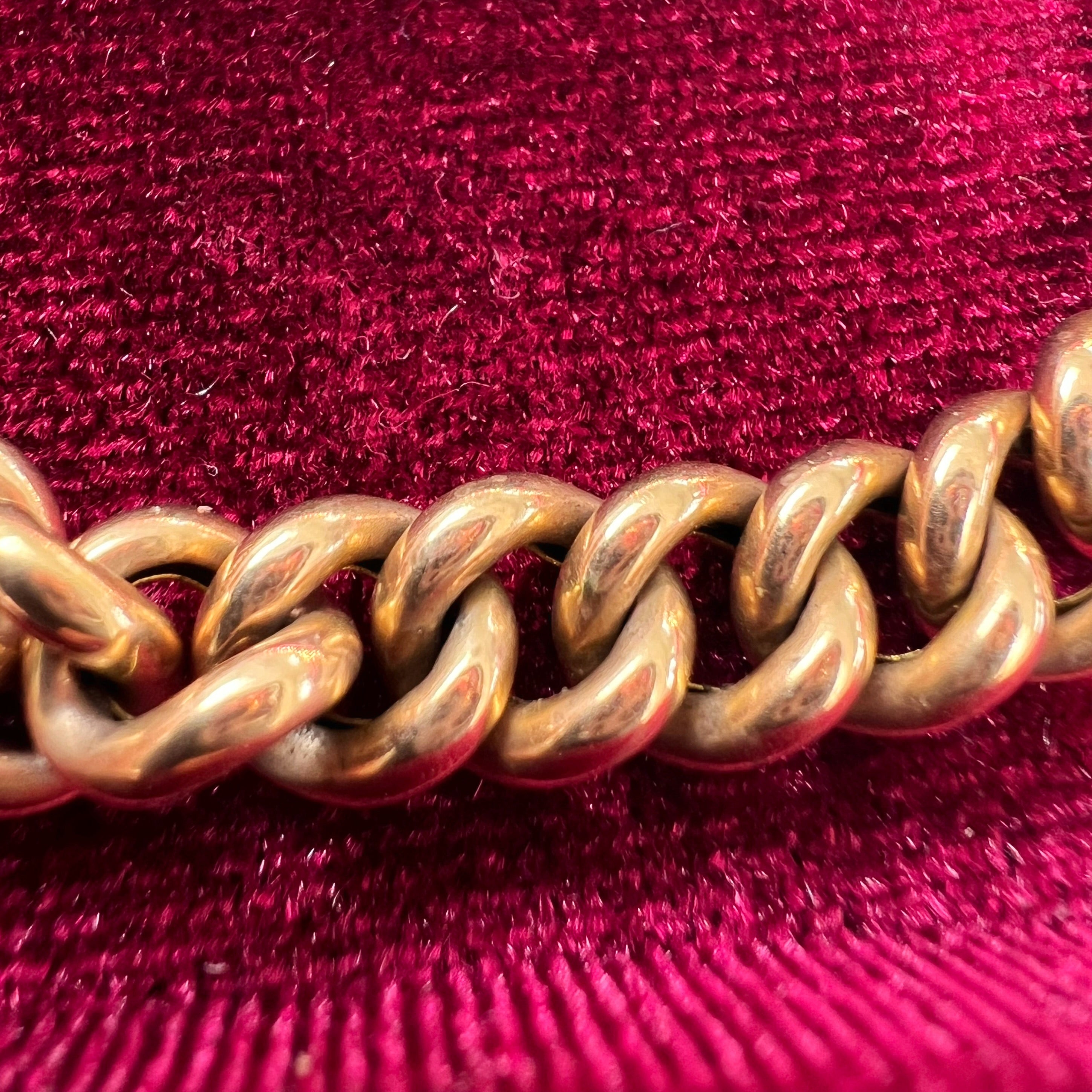 Antique Ruby and Diamond Witches Heart 15ct Gold Bracelet