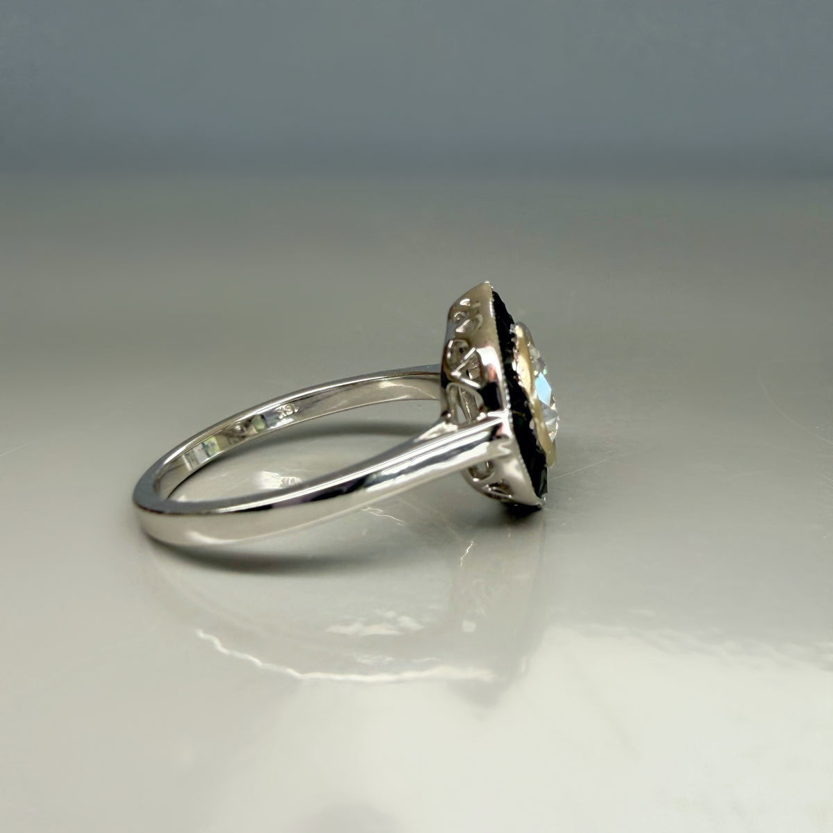 1.00ct Diamond and Onyx Target Design