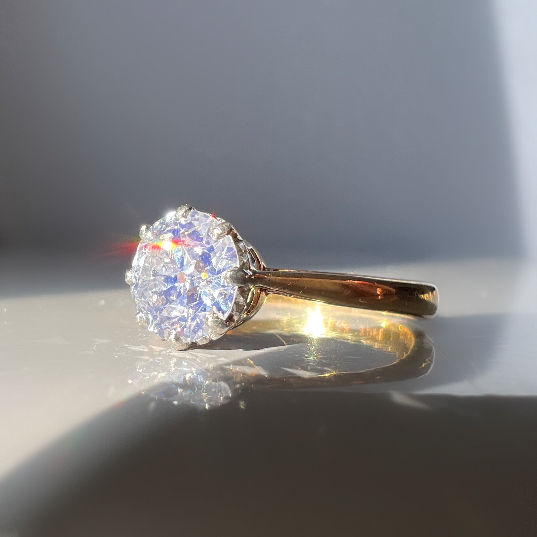 1.40ct Old Cut Diamond Solitaire Ring
