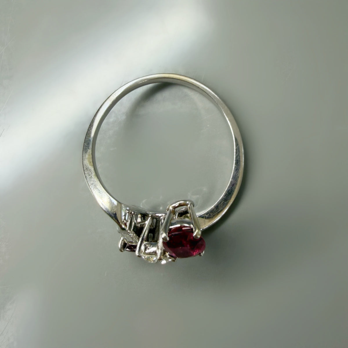 Vintage 1.00ct Ruby and Diamond Fancy Dress Ring