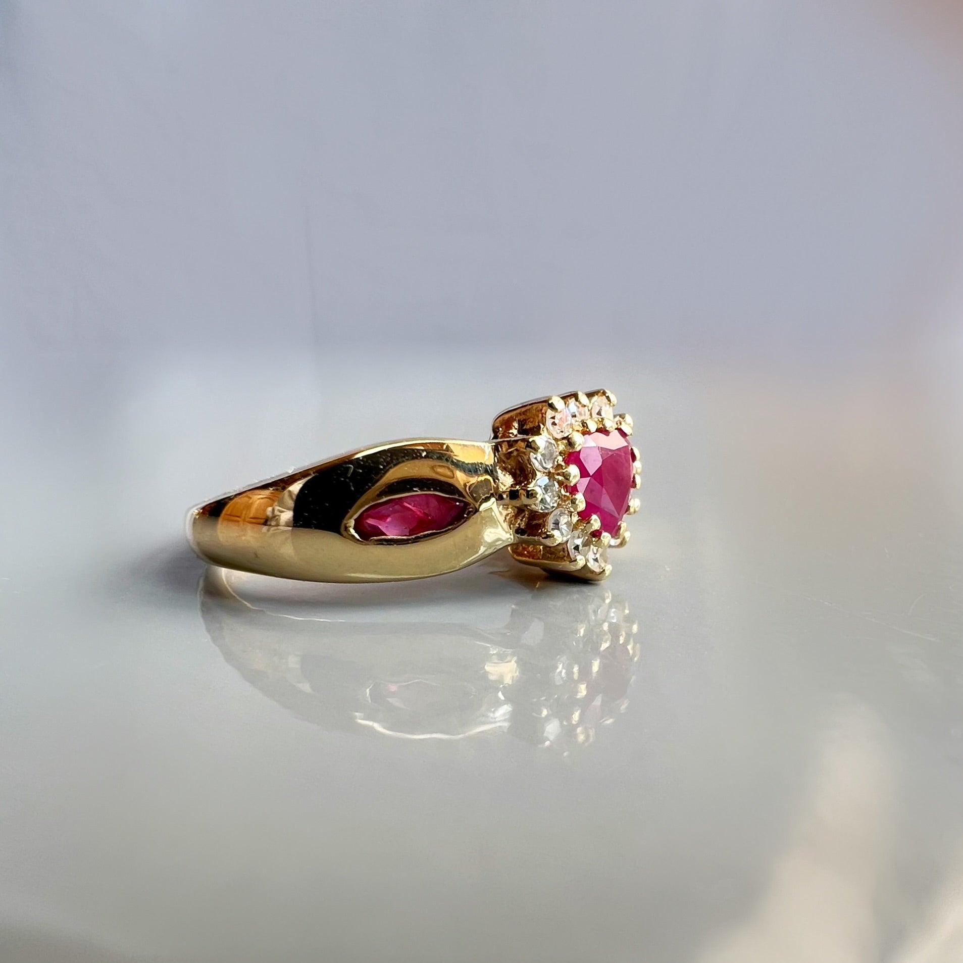 Vintage 9ct Gold Ruby Ring