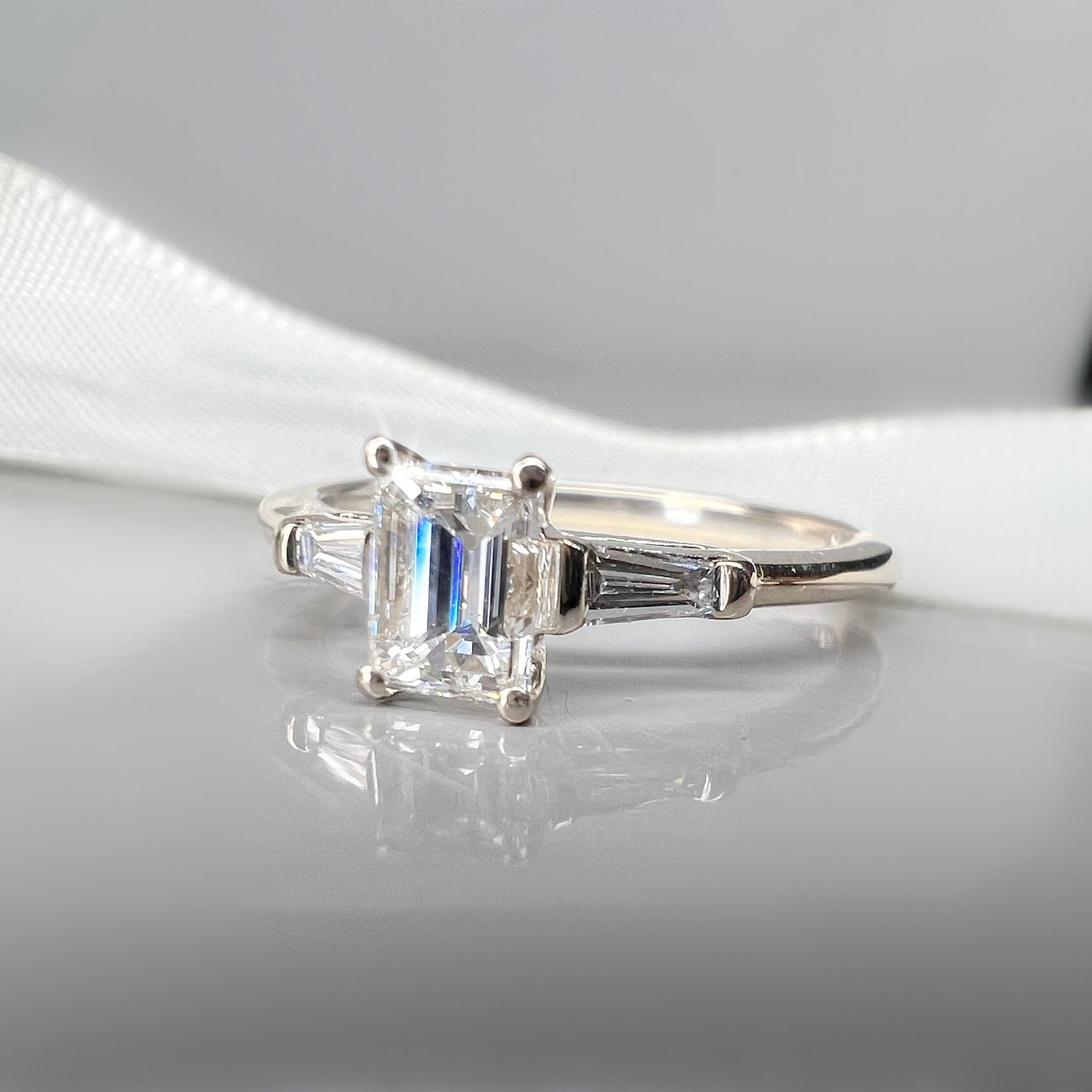0.45ct Emerald Cut Diamond Ring