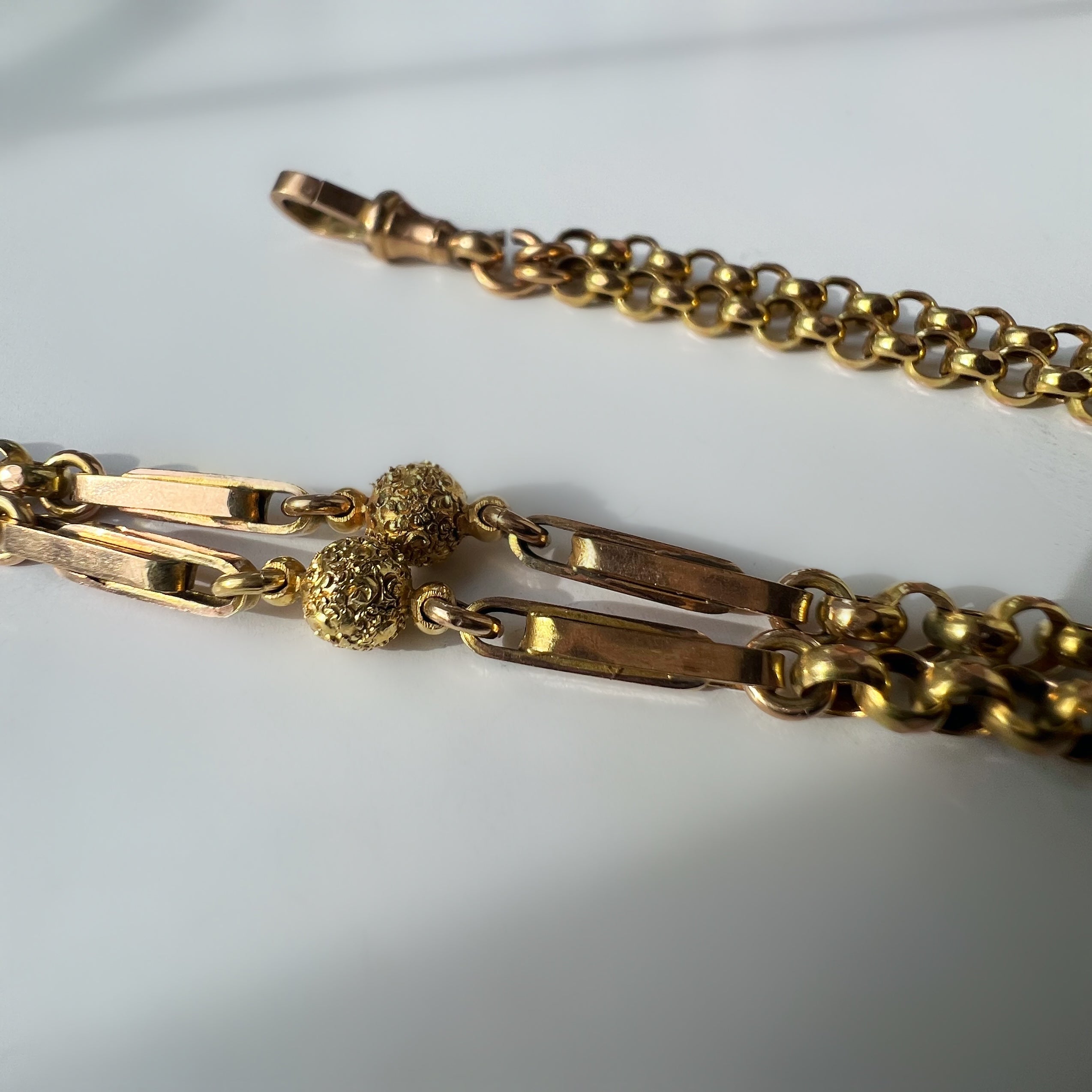 Vintage 9ct Fancy Link Chain with Dog Clip