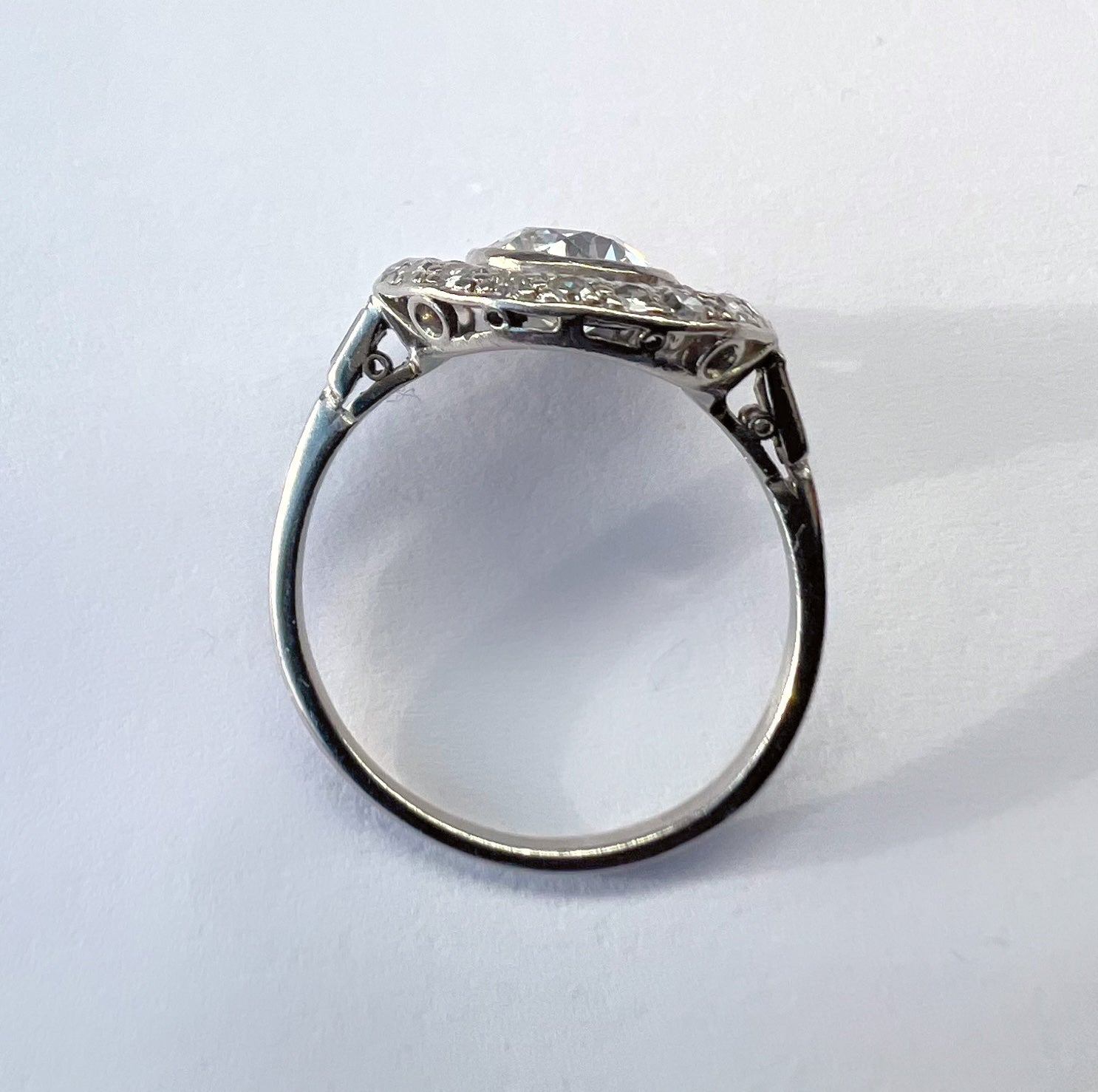 Antique 1.95ct Diamond Halo Ring