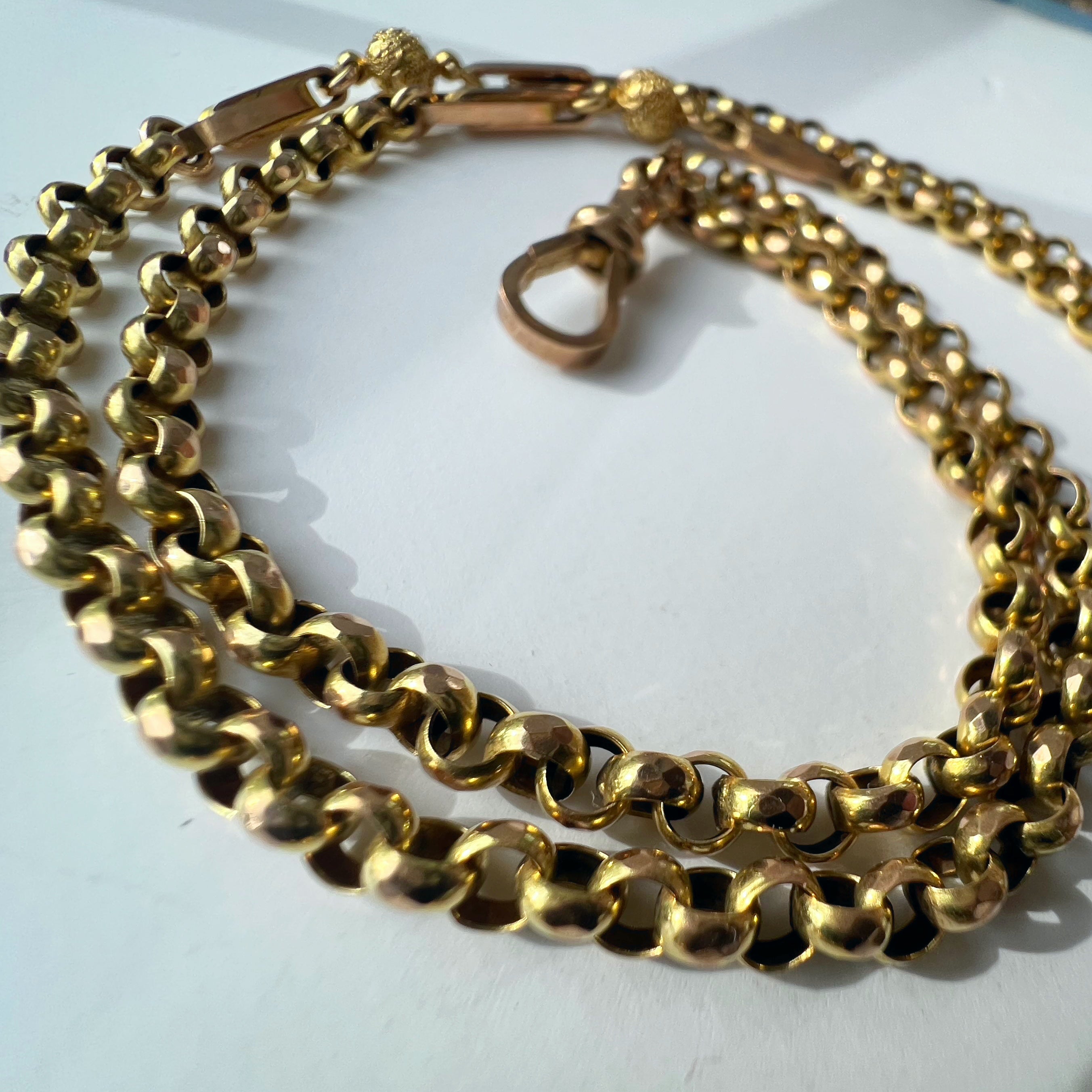 Vintage 9ct Fancy Link Chain with Dog Clip