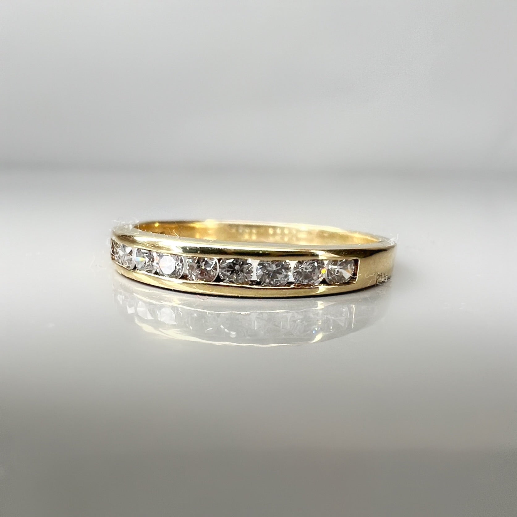 Vintage Half Diamond Eternity Ring