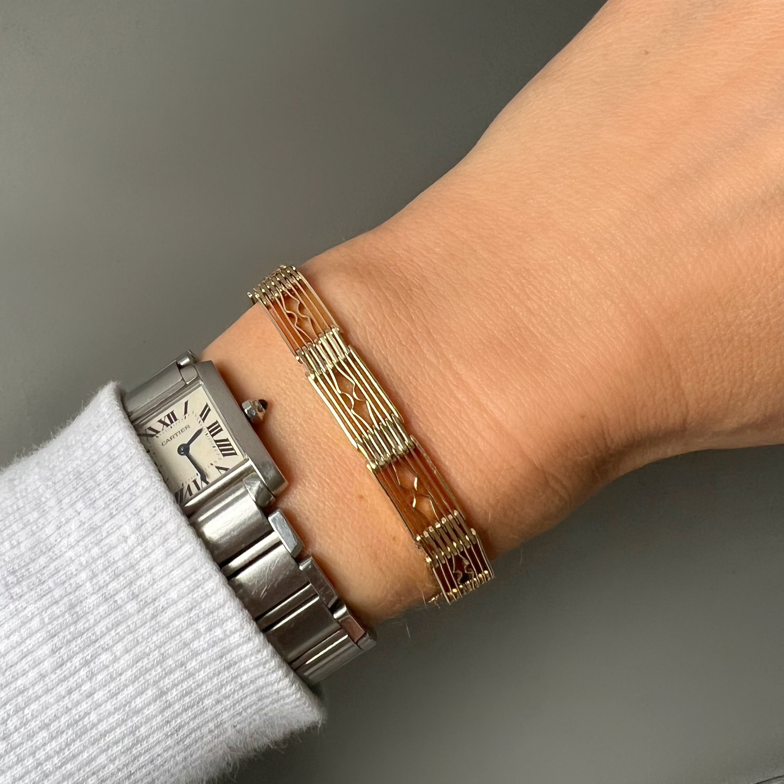 Edwardian 9ct Gold Gate Bracelet with Love Heart Lock