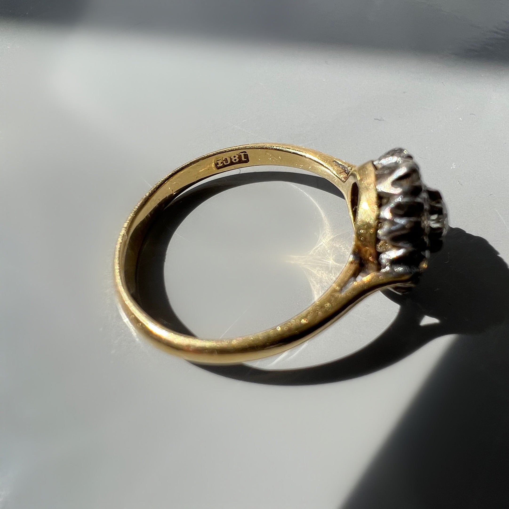 Vintage 0.31ct Diamond Cluster Ring