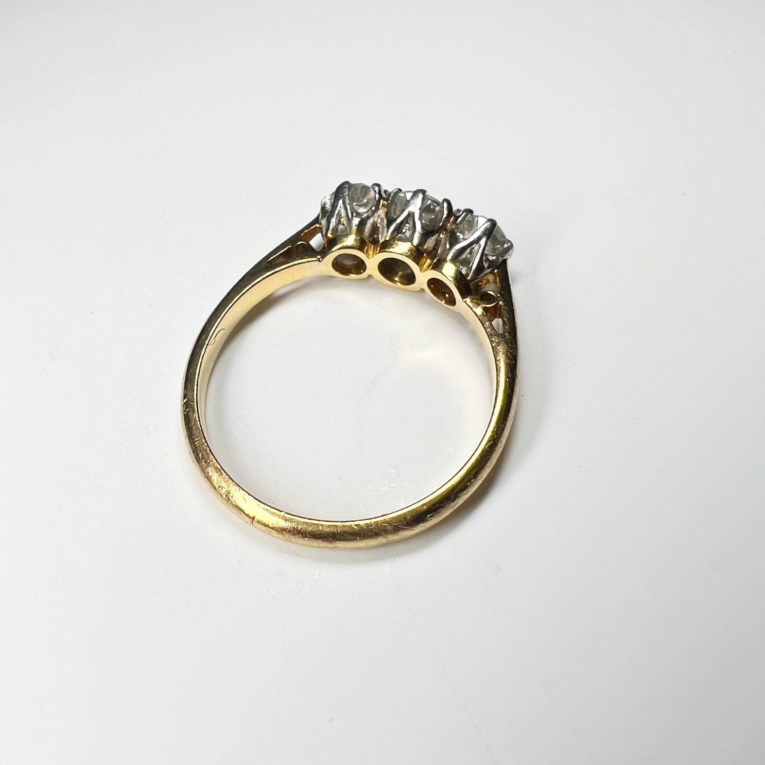 Antique 3 Stone 0.70ct Diamond Ring