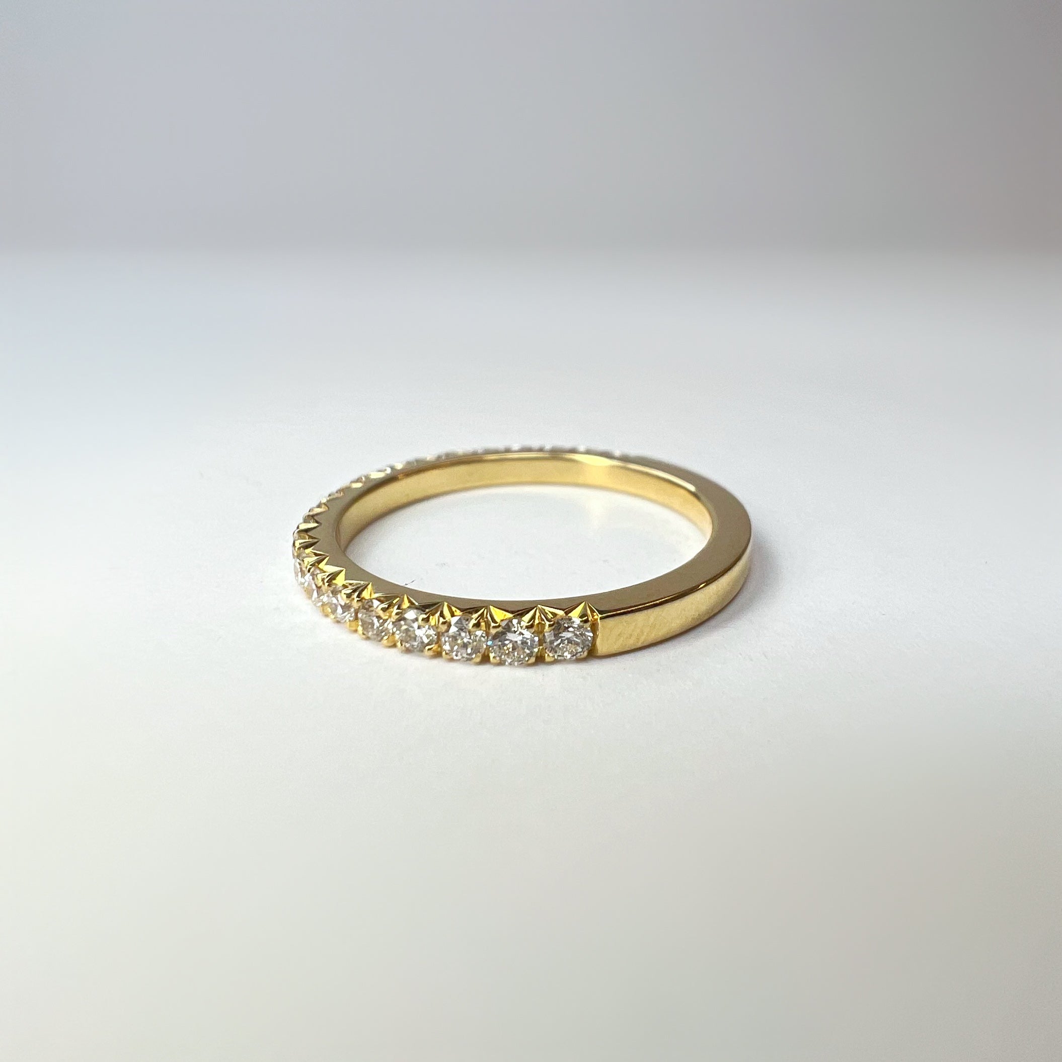 0.40ct Diamond Yellow Gold Half Eternity Ring