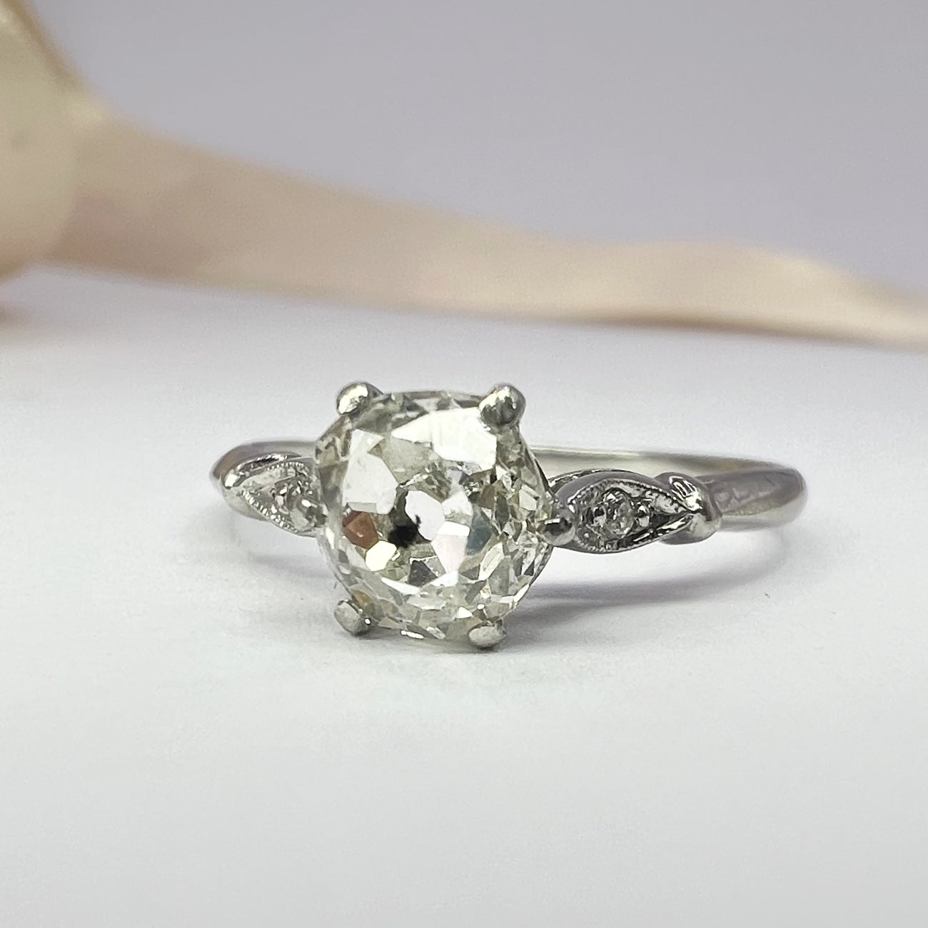 Antique 0.75ct Old Cut Diamond Solitaire Ring