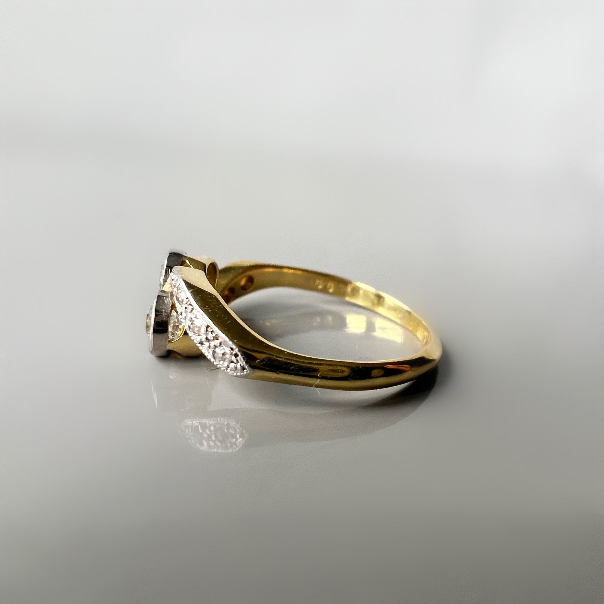 Antique Diamond Toi et Moi Ring