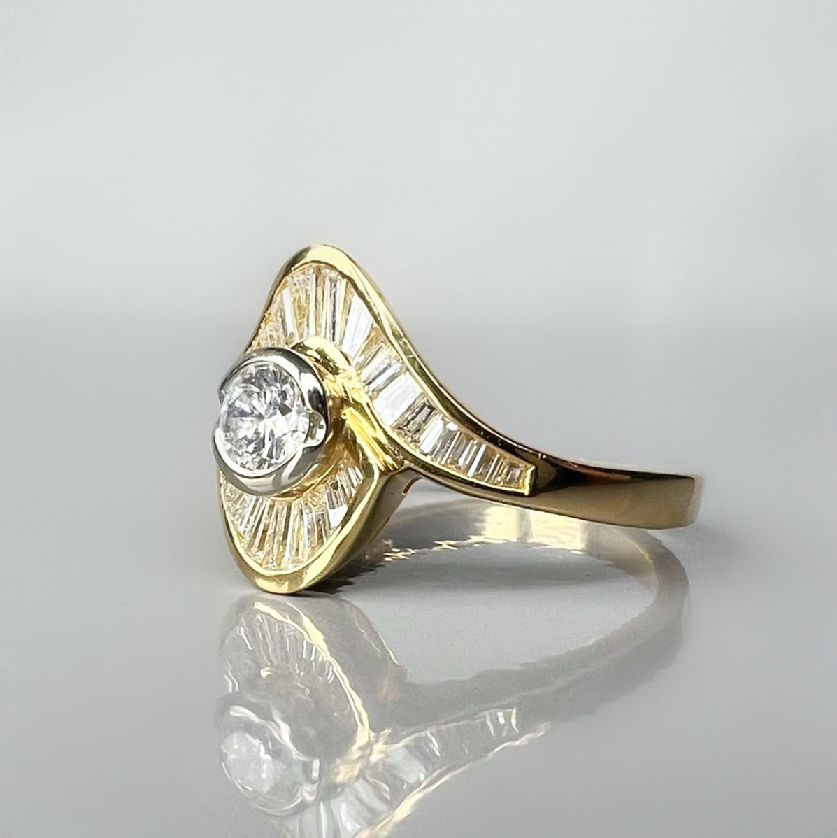 Vintage 1.50ct Diamond Ballerina Ring