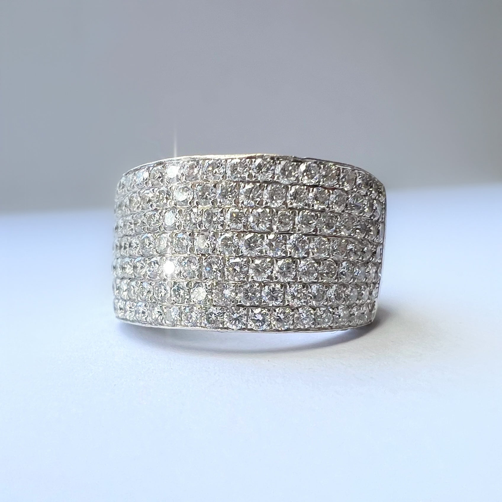 3.50ct Large Pave Diamond Ring