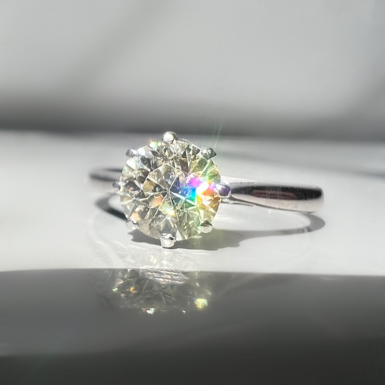 1.28ct Old Cut Diamond Solitaire Ring