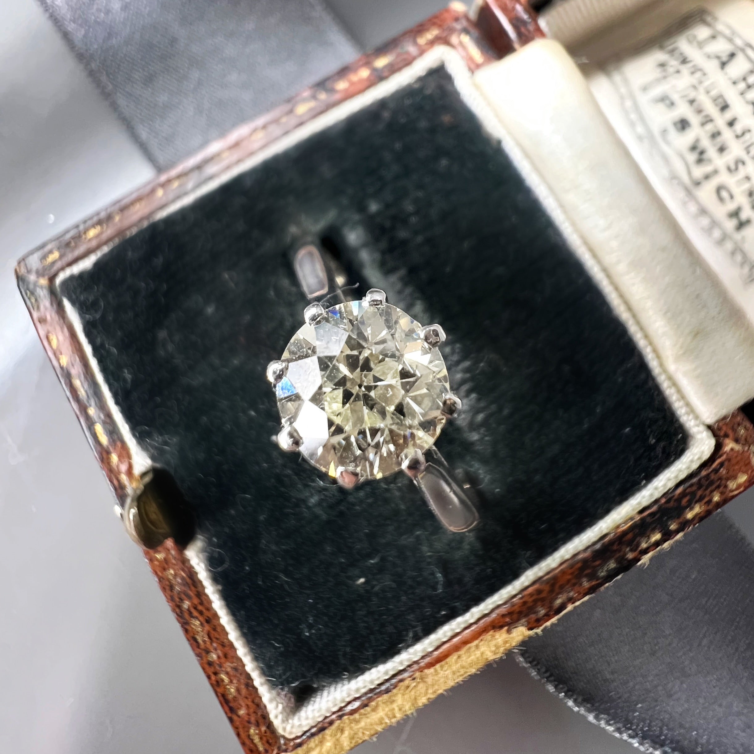 1.28ct Old Cut Diamond Solitaire Ring