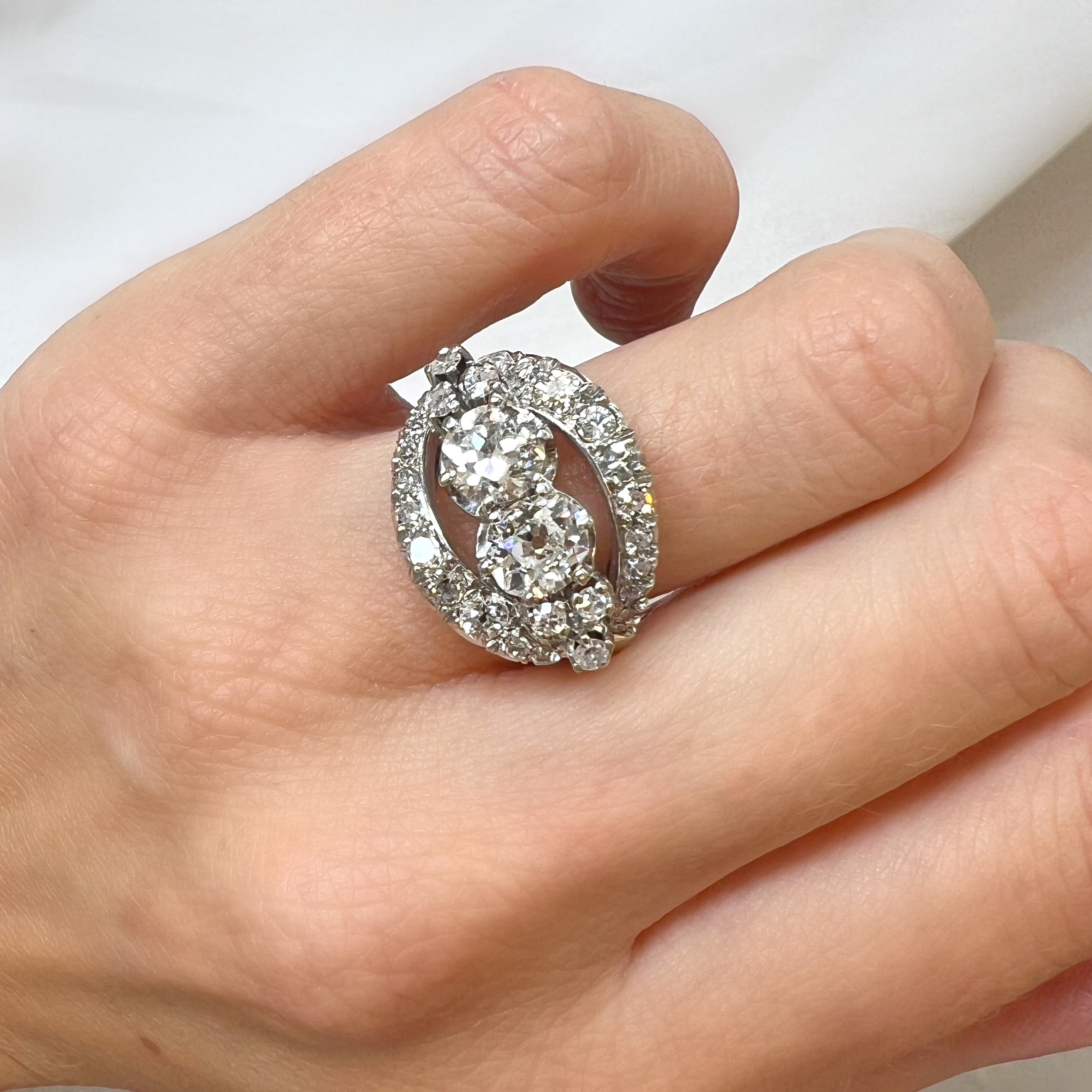 Vintage 2.25ct Diamond Toi & Moi Ring