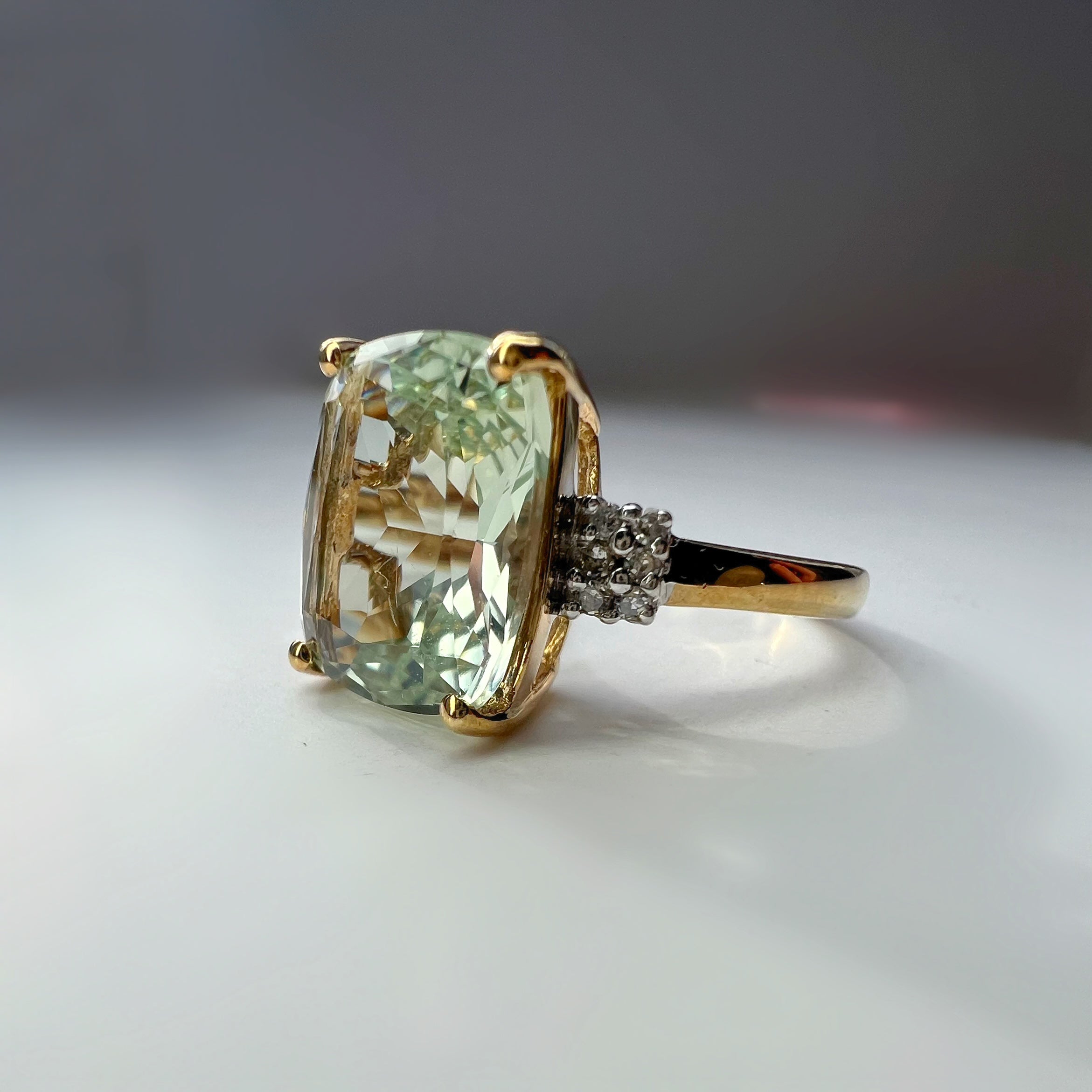 Aquamarine and Diamond Dress Ring