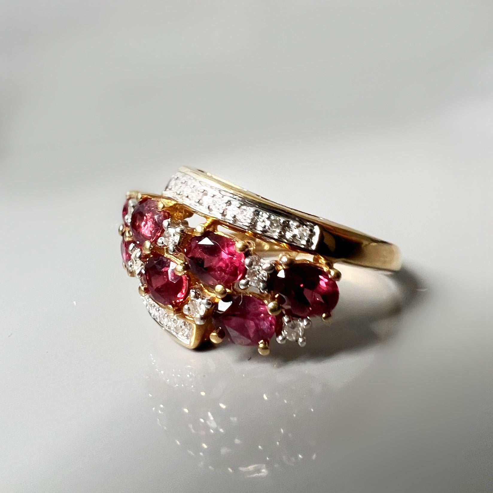 Vintage Ruby and Diamond Dress Ring