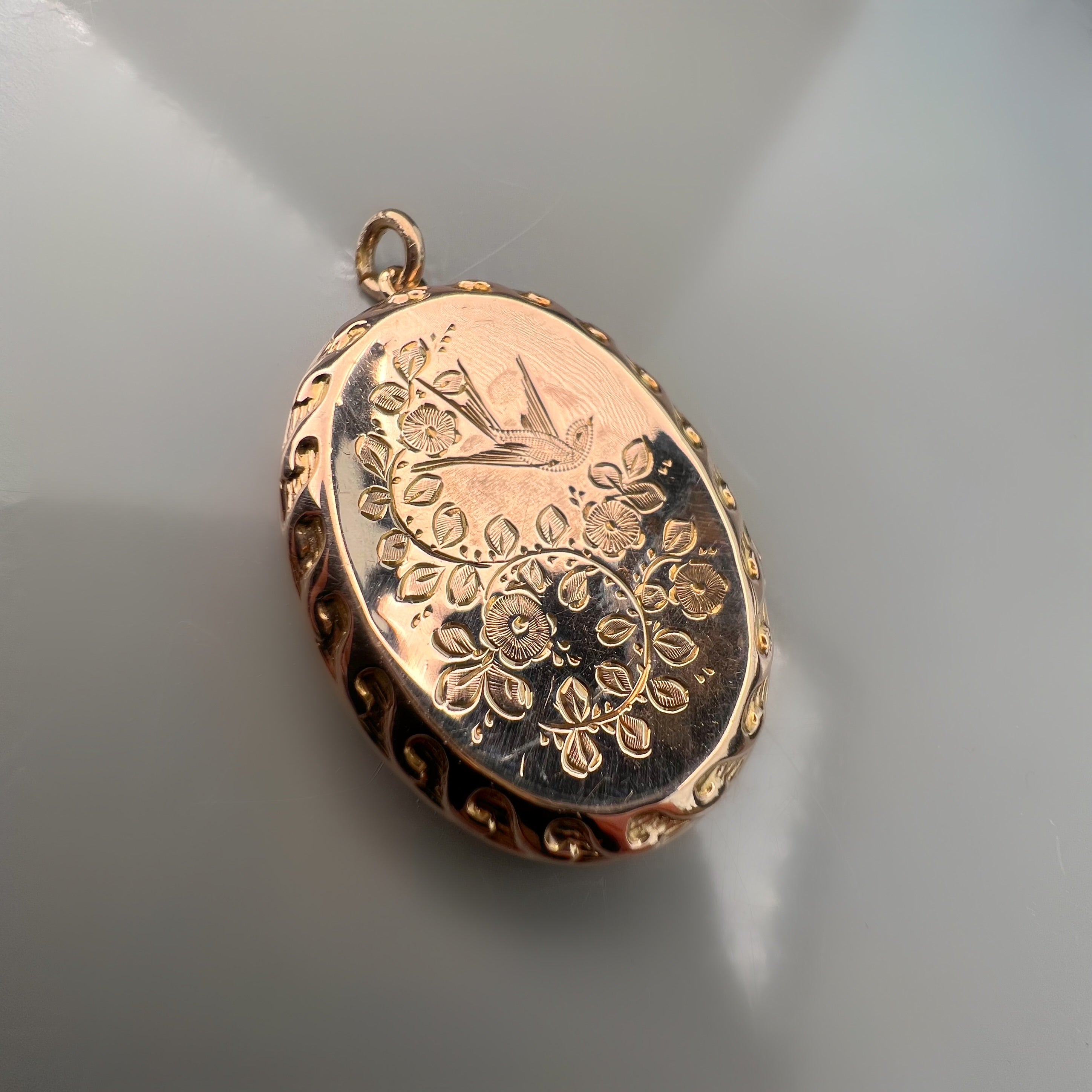 Bow and Bird Vintage 9ct Gold Locket