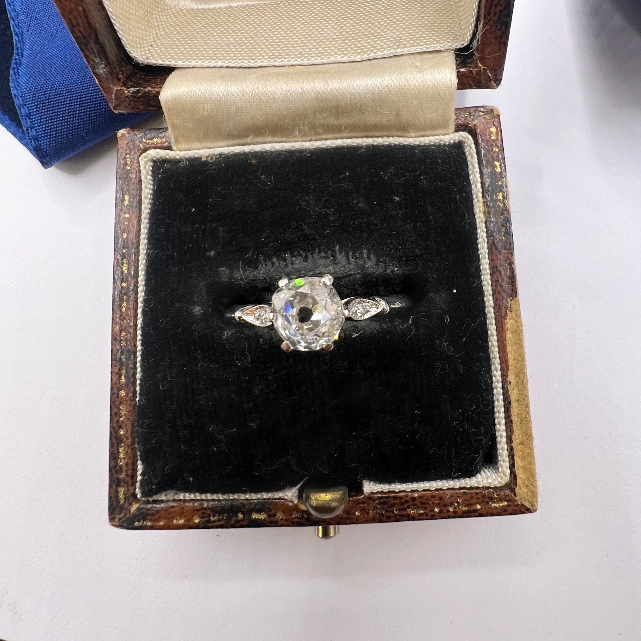 Antique 0.75ct Old Cut Diamond Solitaire Ring