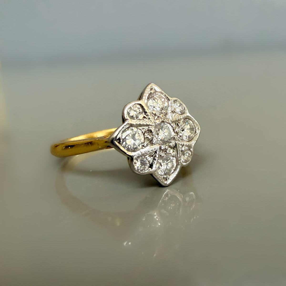 Vintage 0.30ct Diamond Cluster Ring