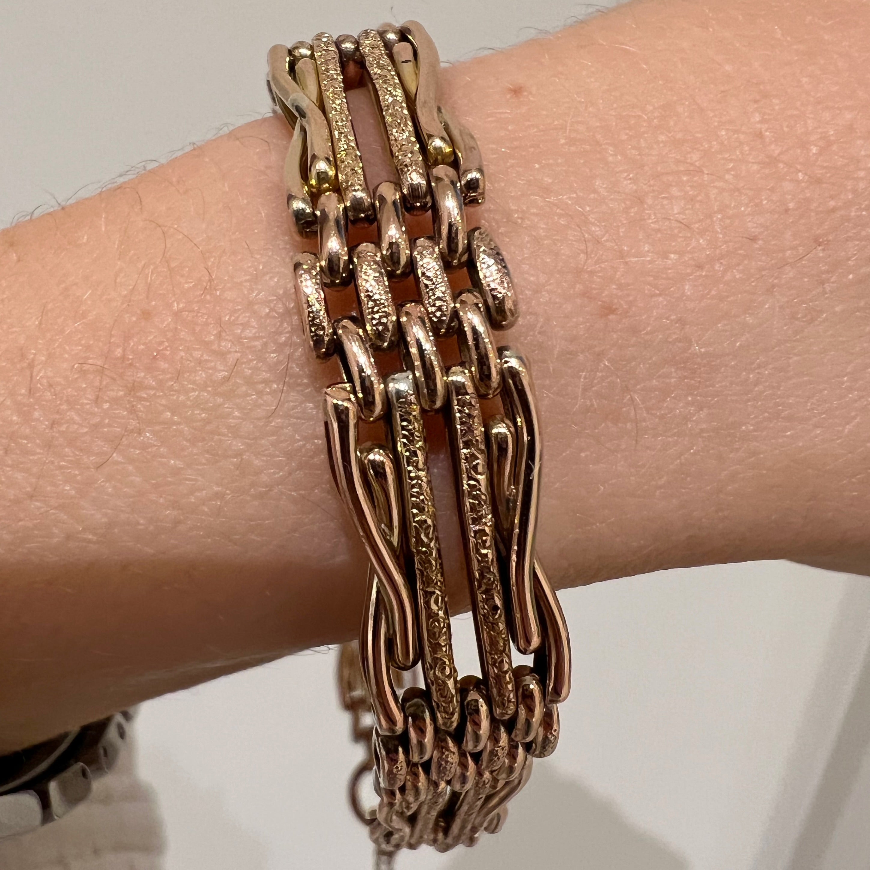 Vintage 9ct Gate Chain Bracelet