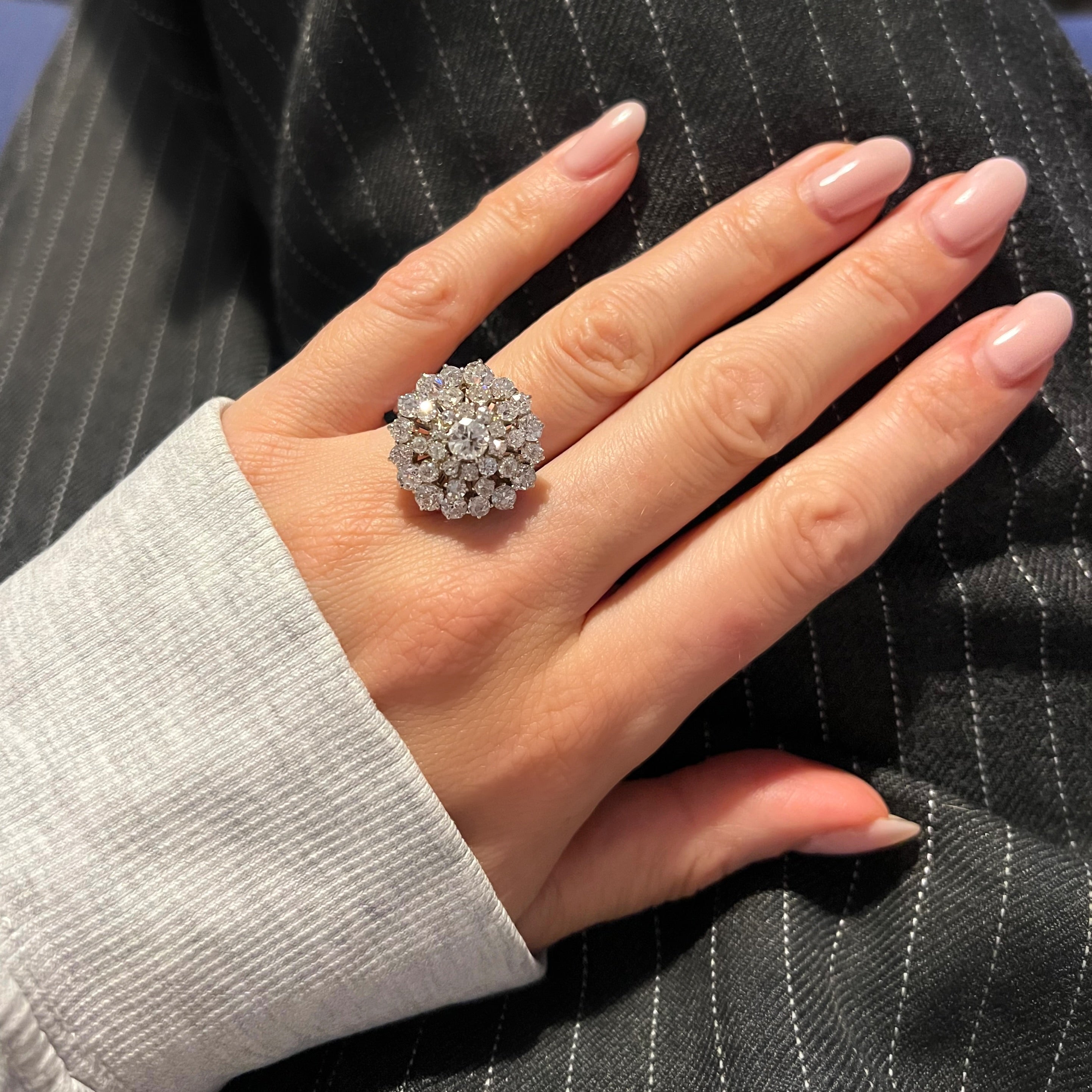 Vintage 2.50ct Diamond Explosion Ring
