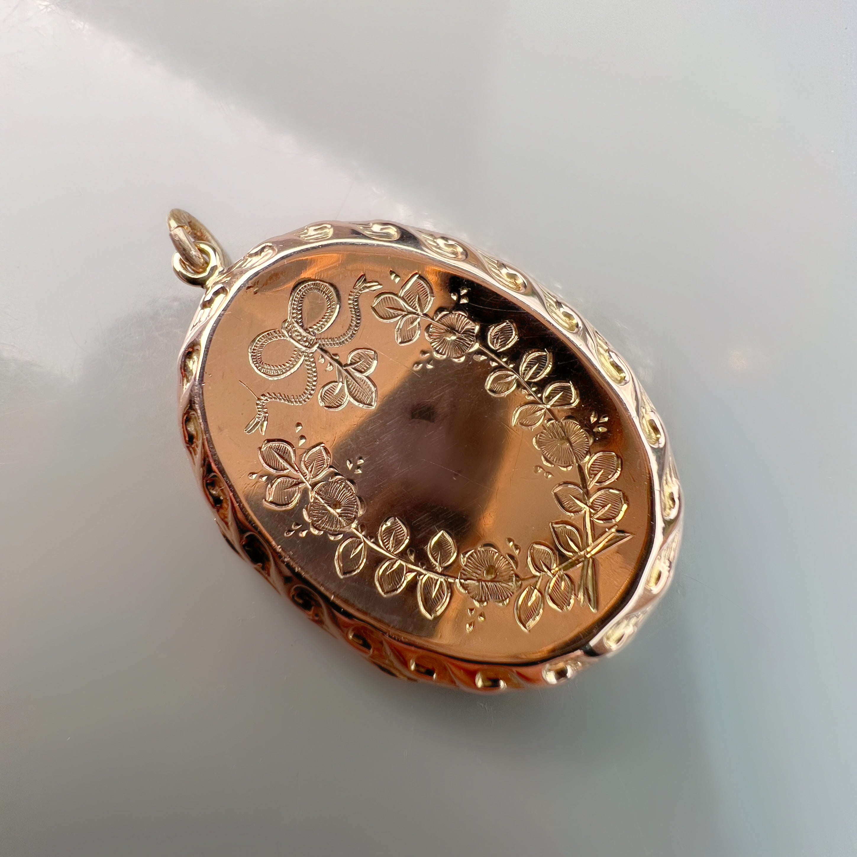 Bow and Bird Vintage 9ct Gold Locket