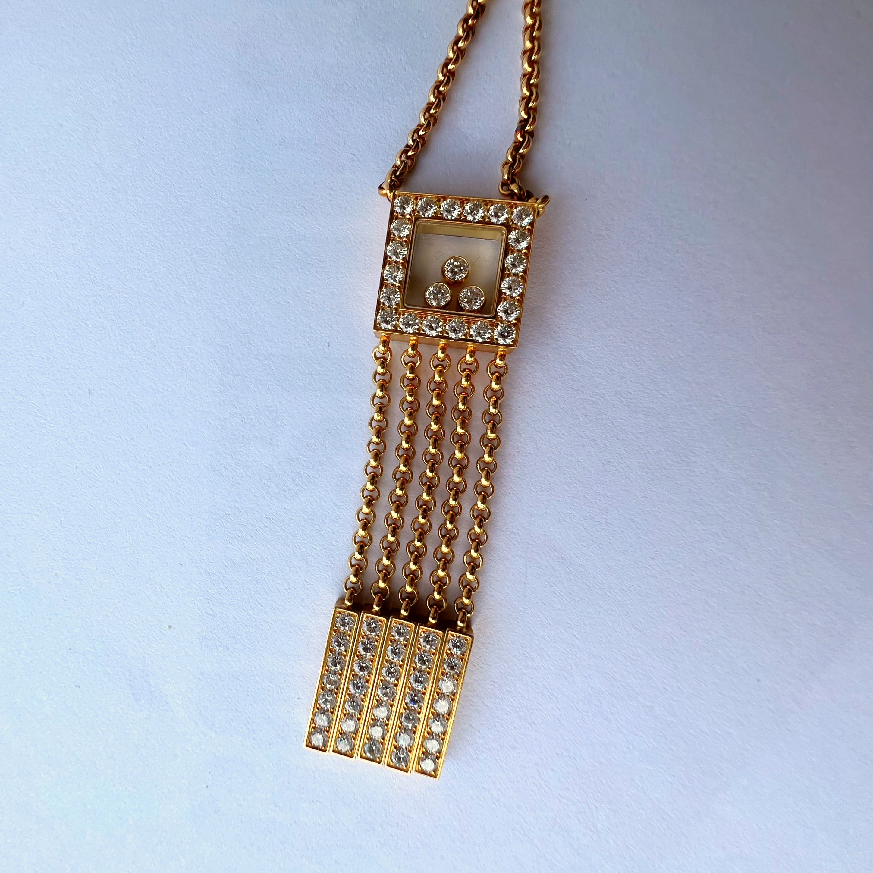 Vintage Chopard 'Happy Diamonds' Necklace