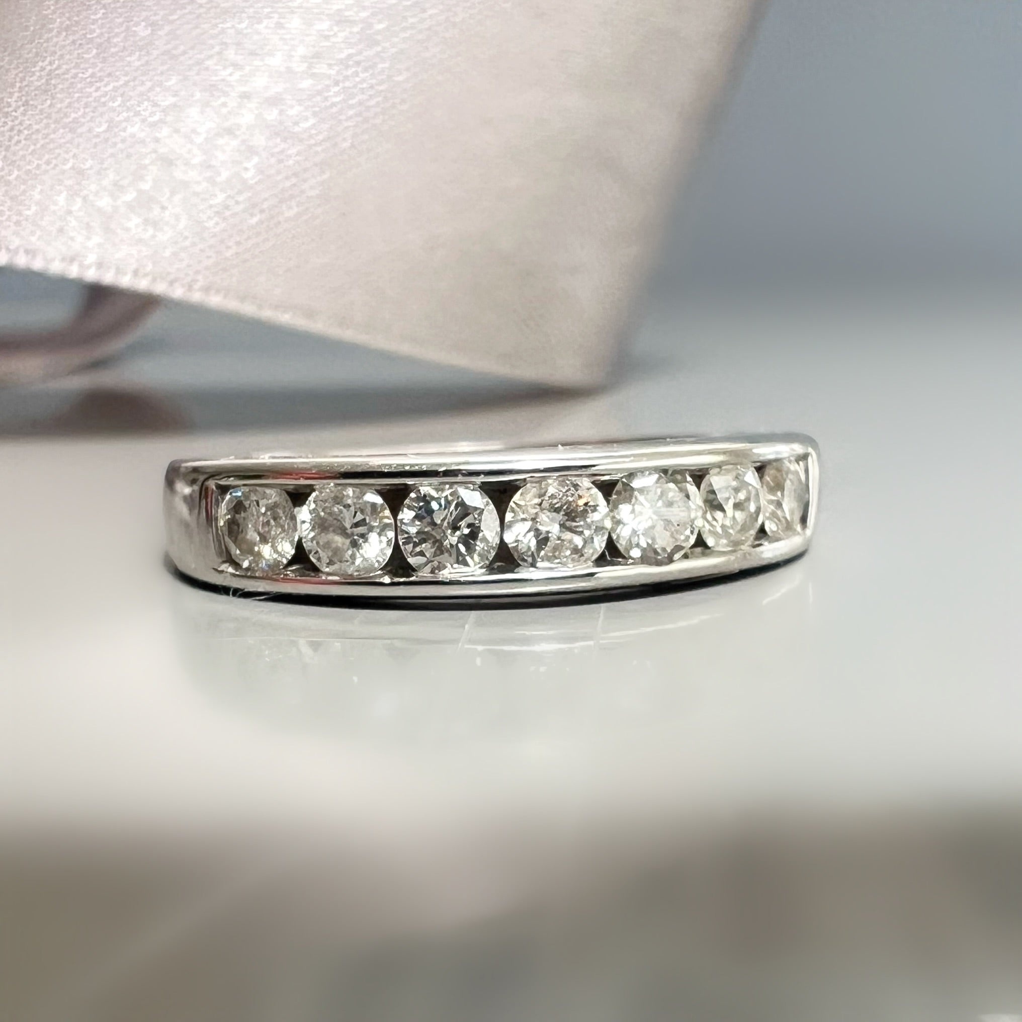 Vintage 0.35ct Diamond Half Eternity Ring