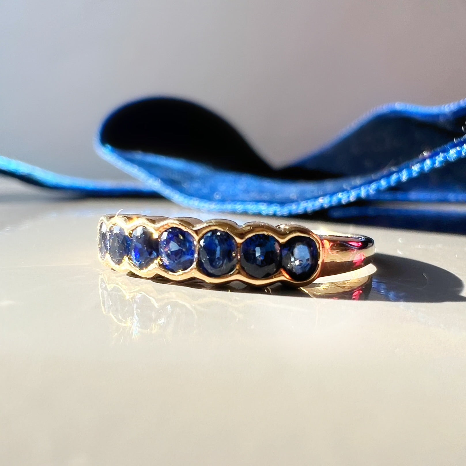 7 Sapphire Band Ring
