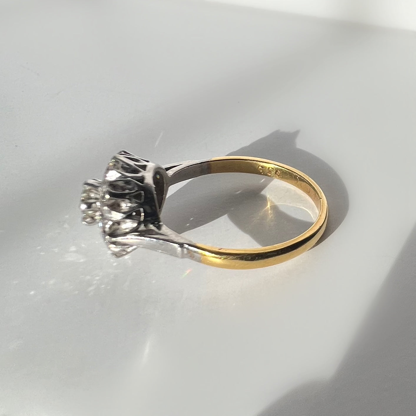 Vintage 0.85ct Diamond Cluster Ring