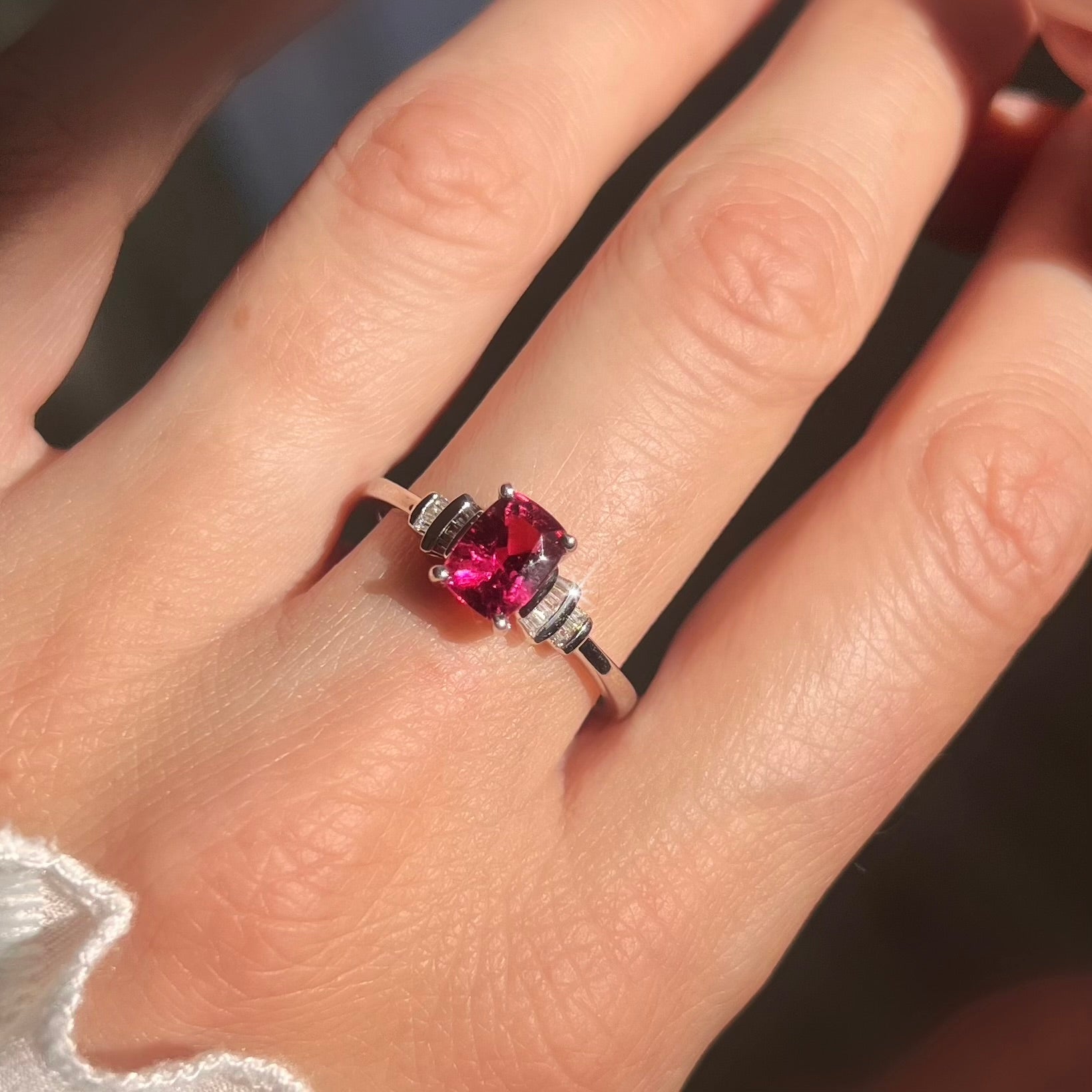 Rubelite and Diamond Dress Ring