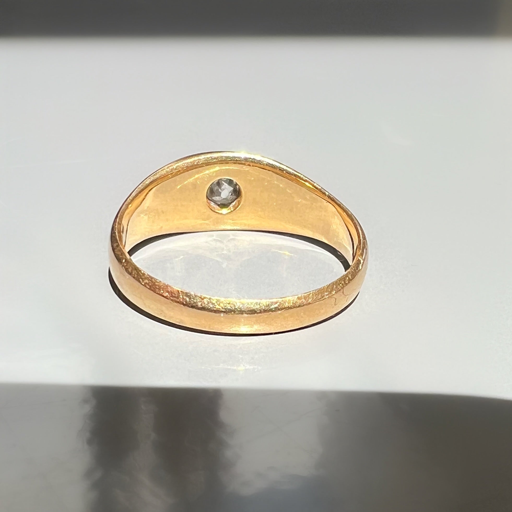 Old Cut Diamond Starburst Pinky Ring