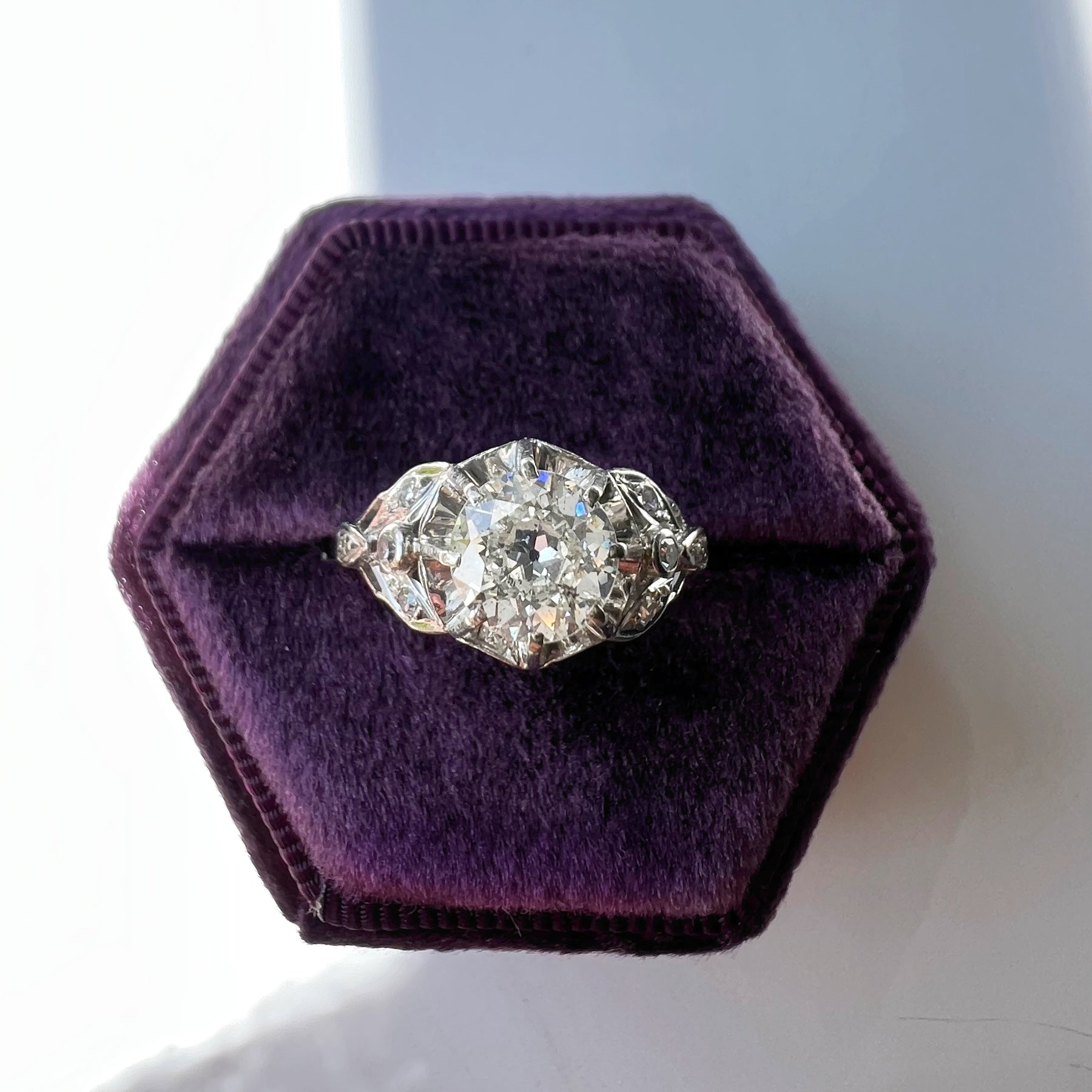 Vintage 1940s 0.90ct Diamond Solitaire Ring