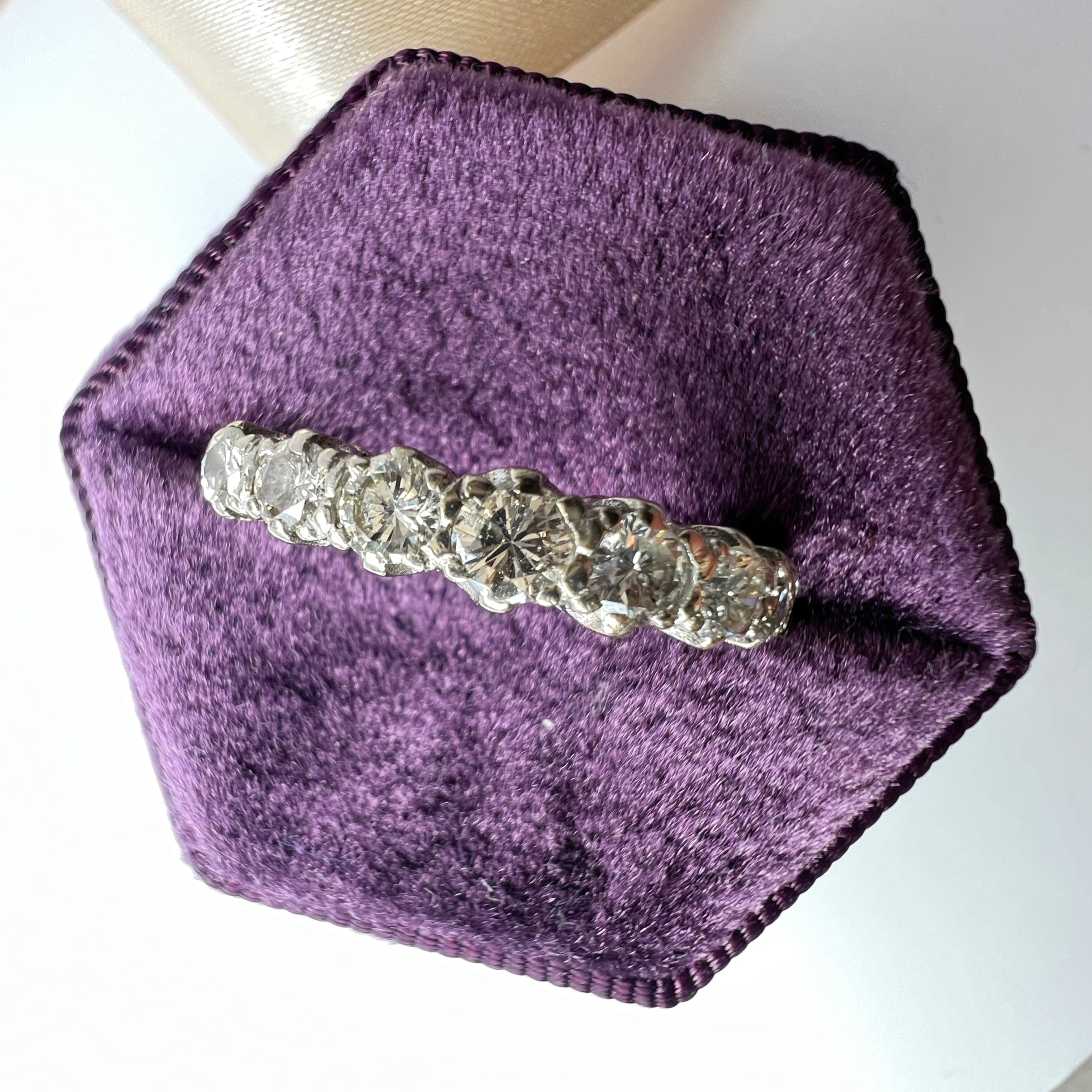 Vintage 7 Stone Diamond Ring