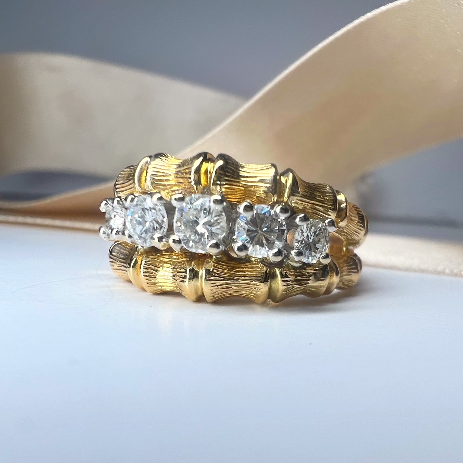 Vintage diamond deals band