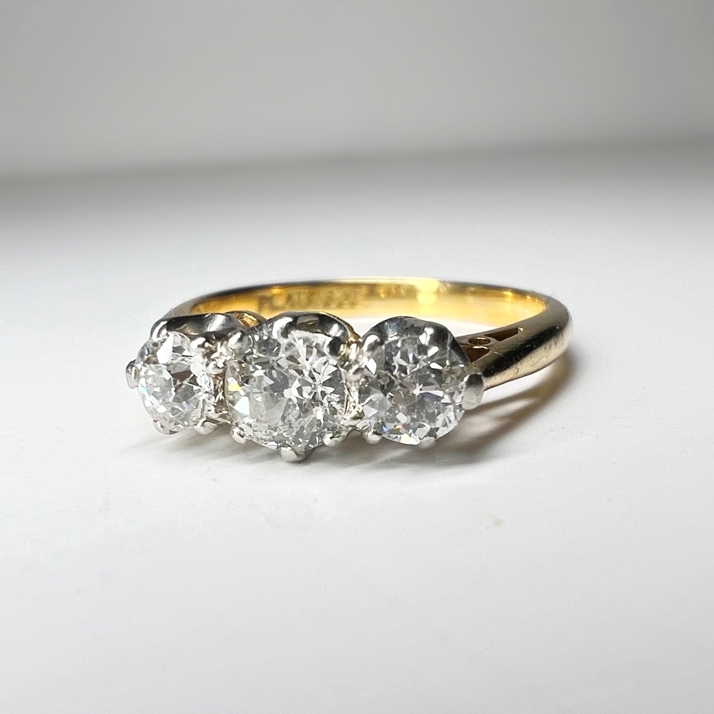 Antique 3 Stone 0.70ct Diamond Ring