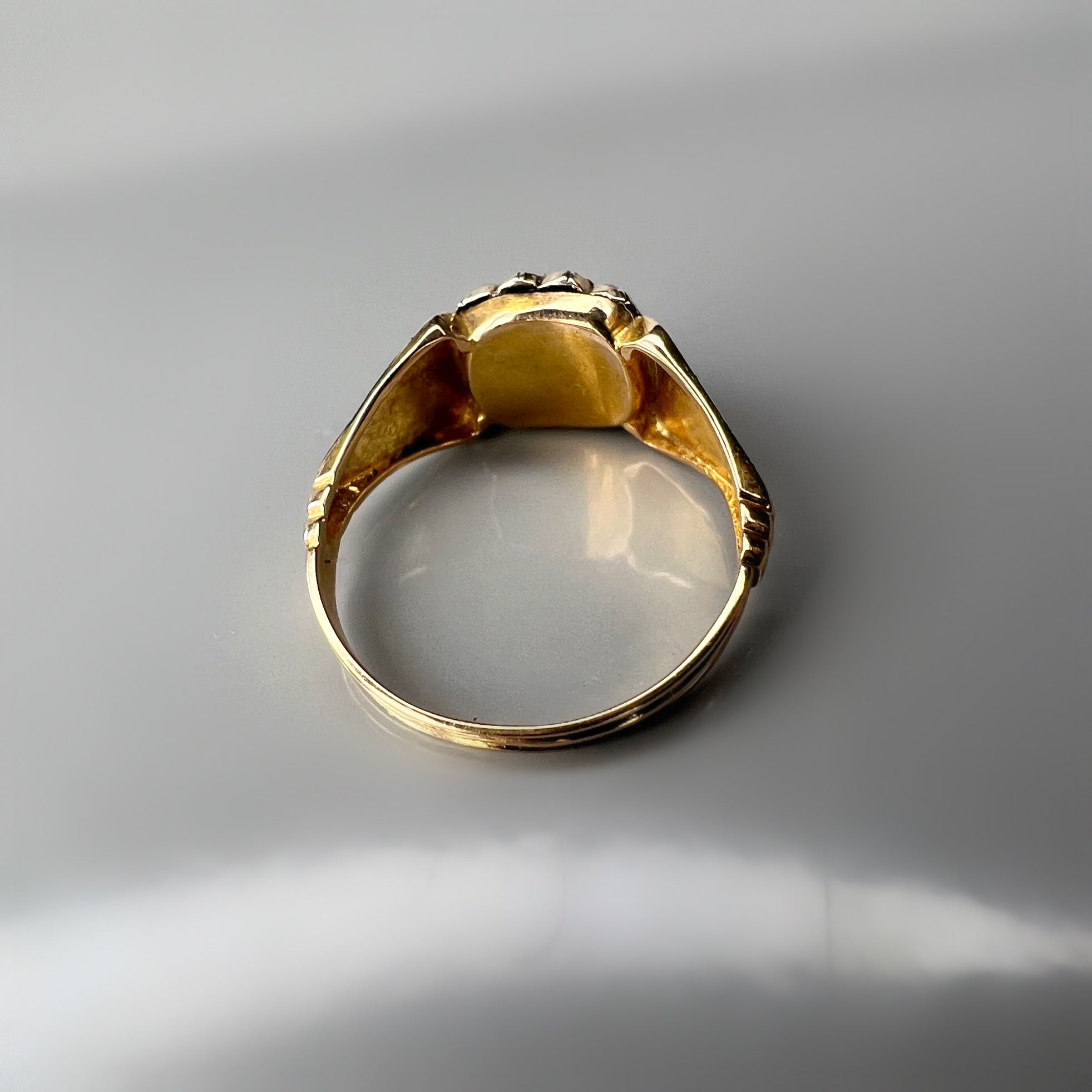 Antique Victorian Amethyst and Pearl Mourning Ring