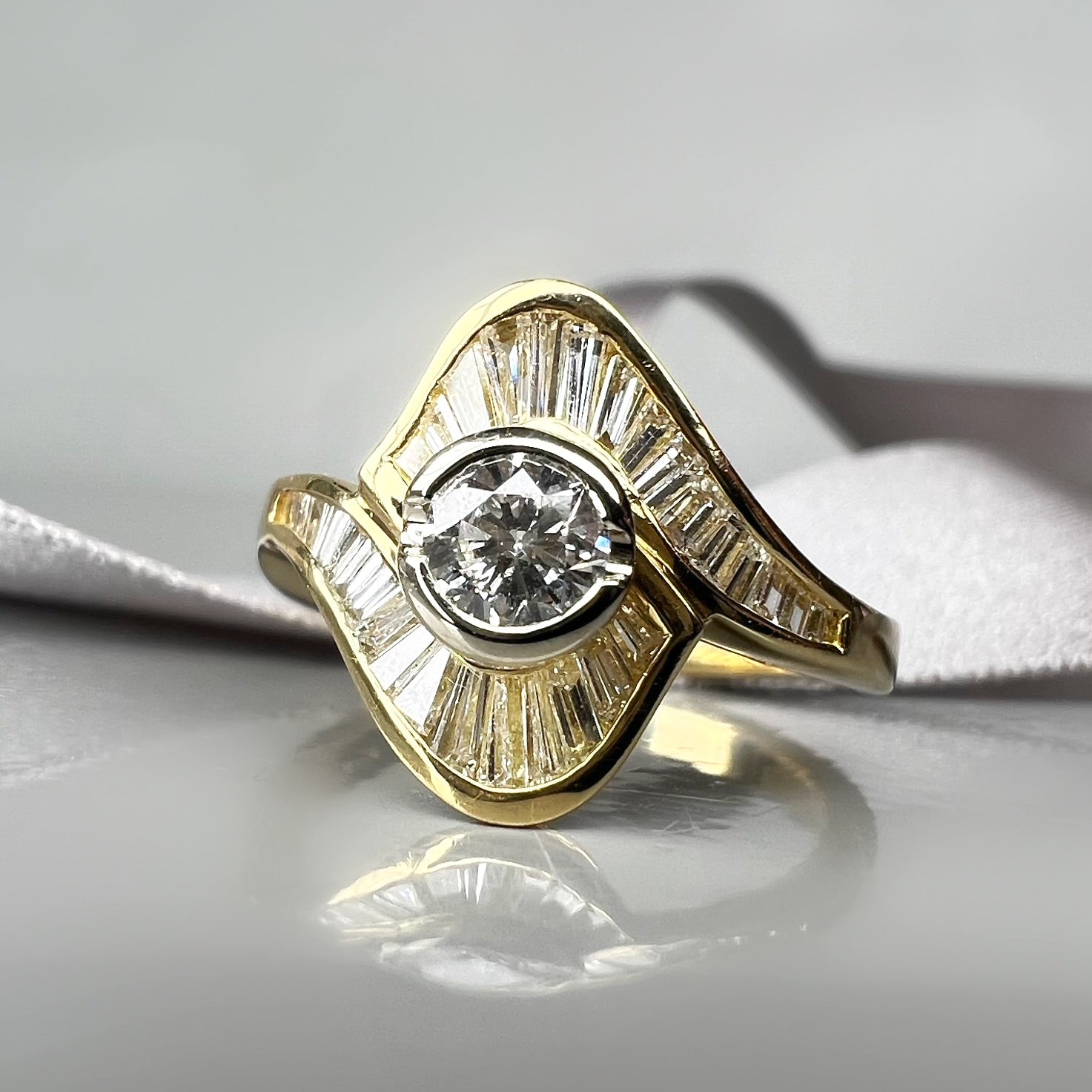 Vintage 1.50ct Diamond Ballerina Ring