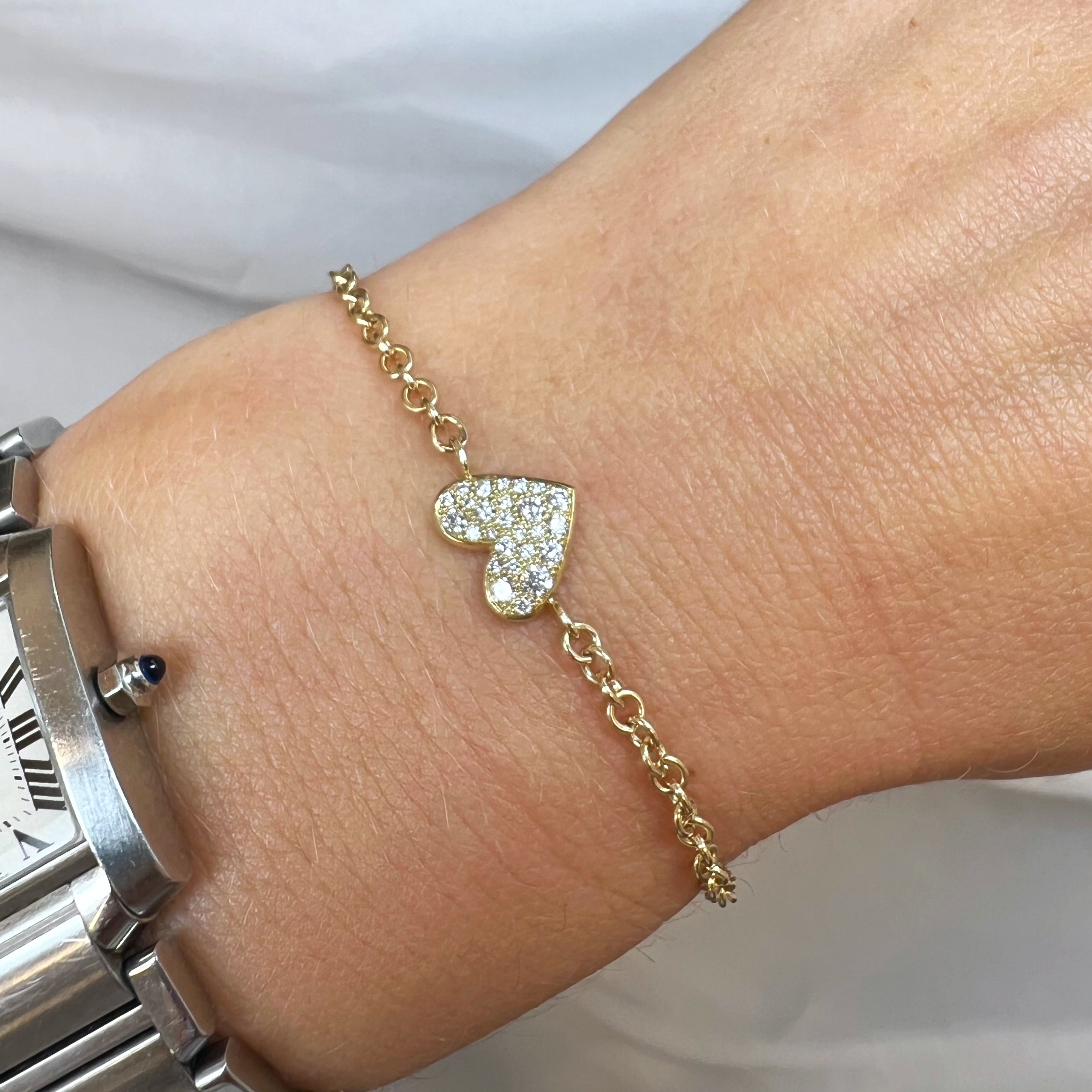 0.20ct Diamond Heart Bracelet