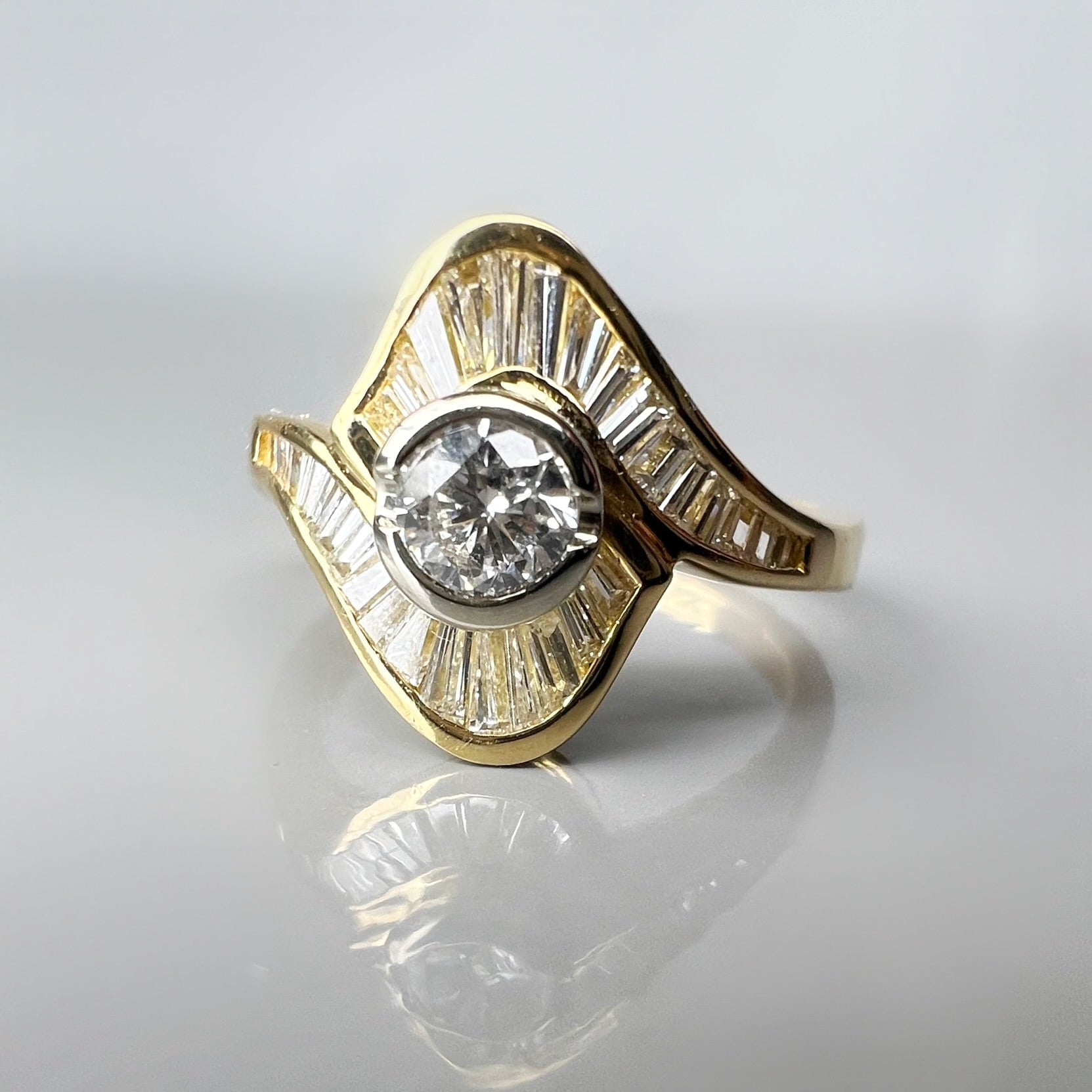 Vintage 1.50ct Diamond Ballerina Ring