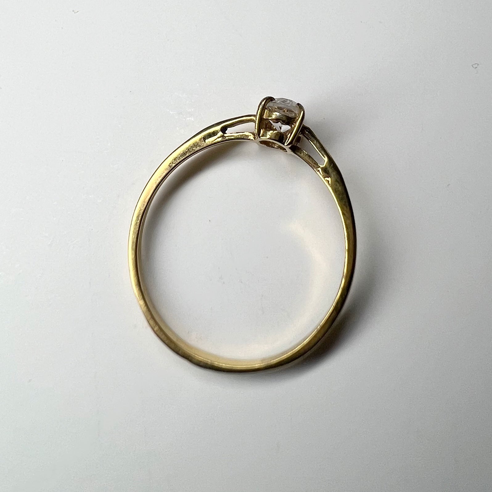 Vintage Quartz Solitaire Ring