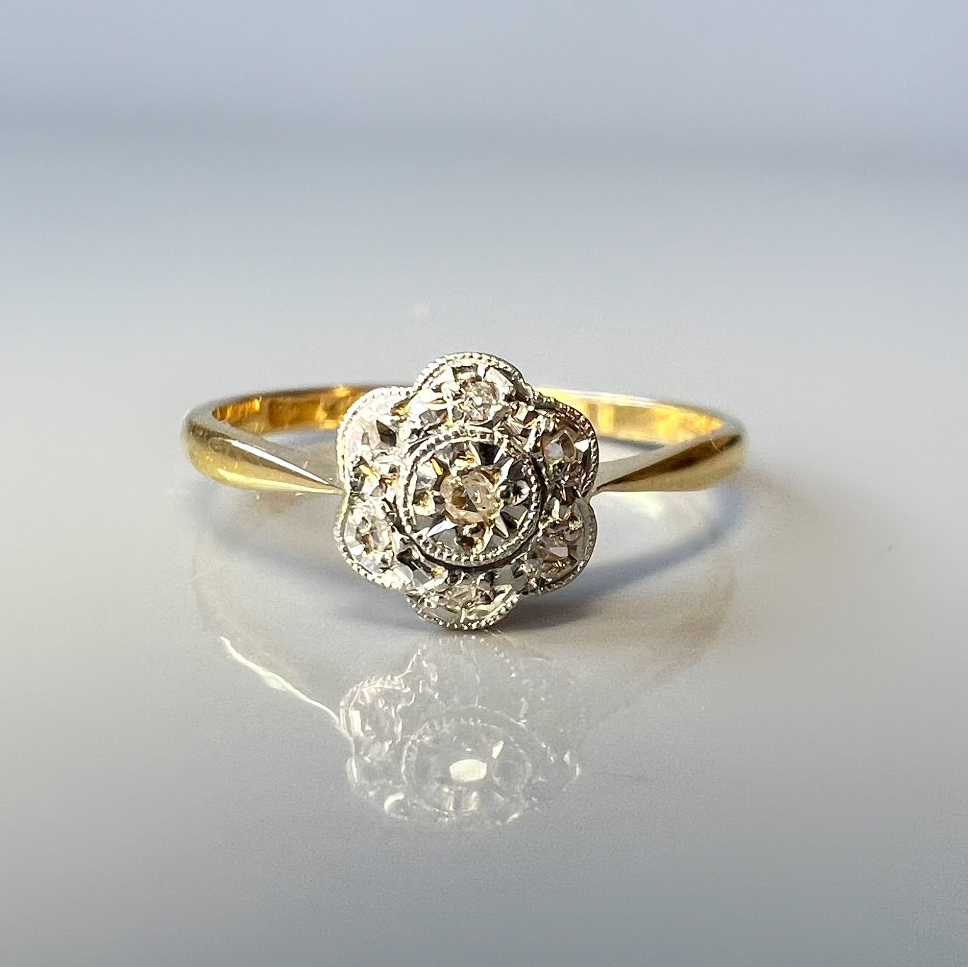 Dainty Daisy Diamond Ring