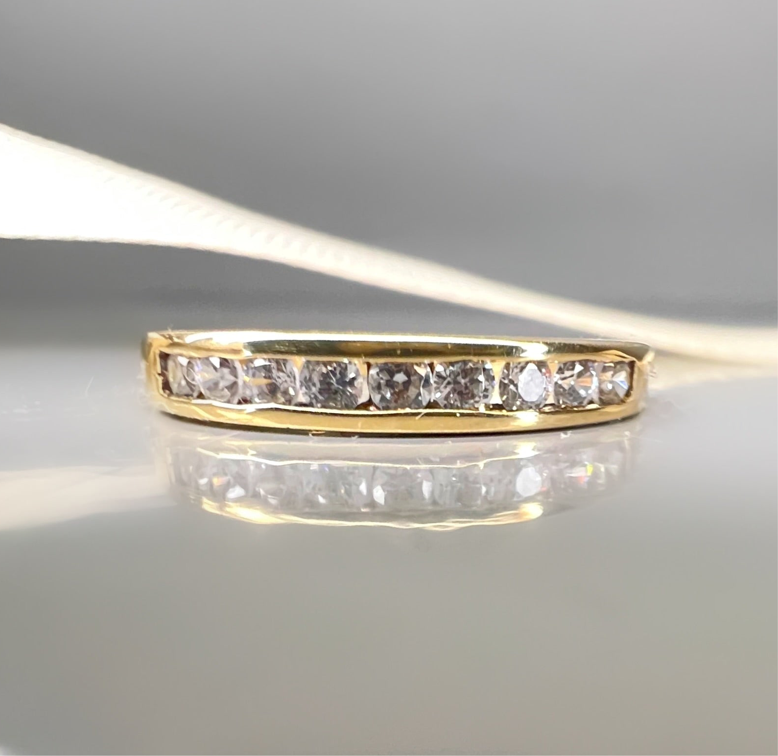 Vintage Half Diamond Eternity Ring