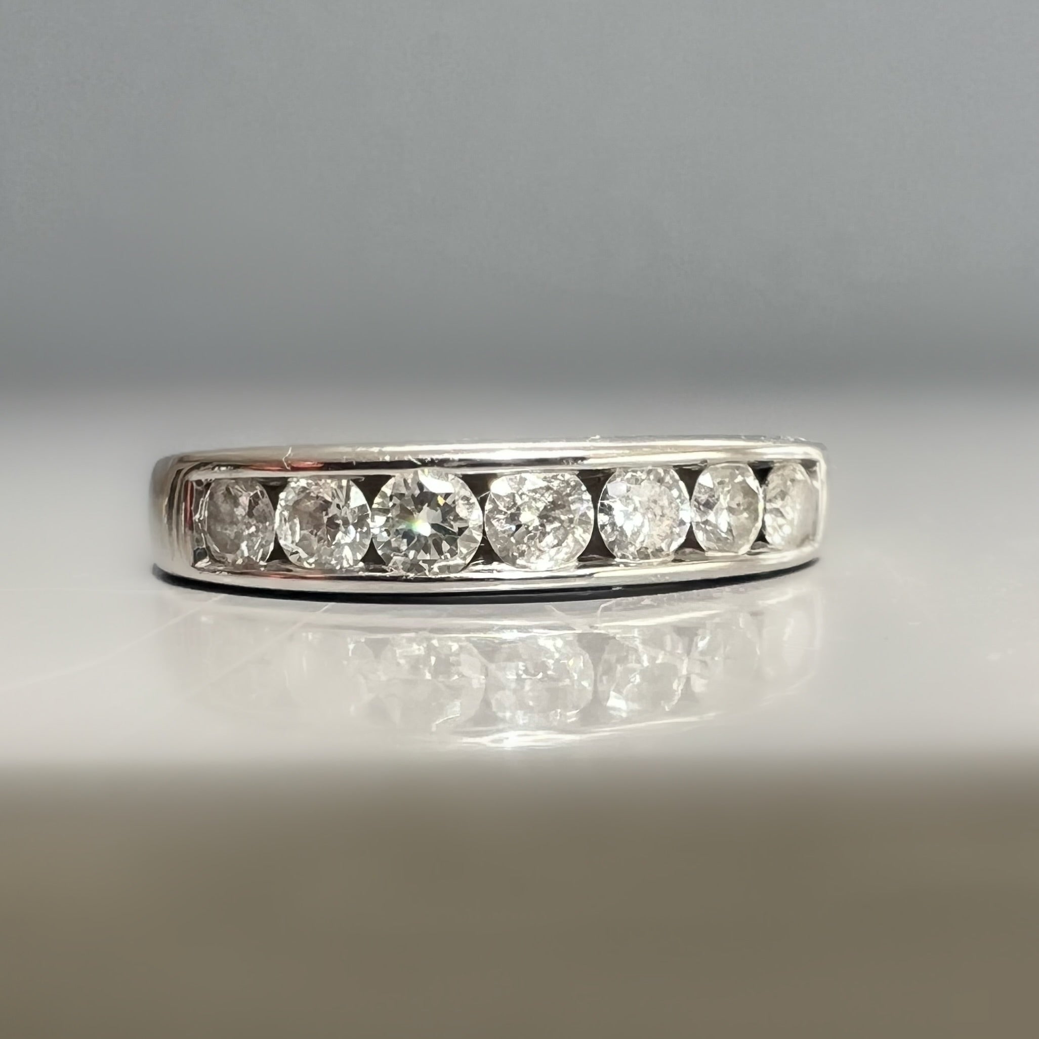 Vintage 0.35ct Diamond Half Eternity Ring