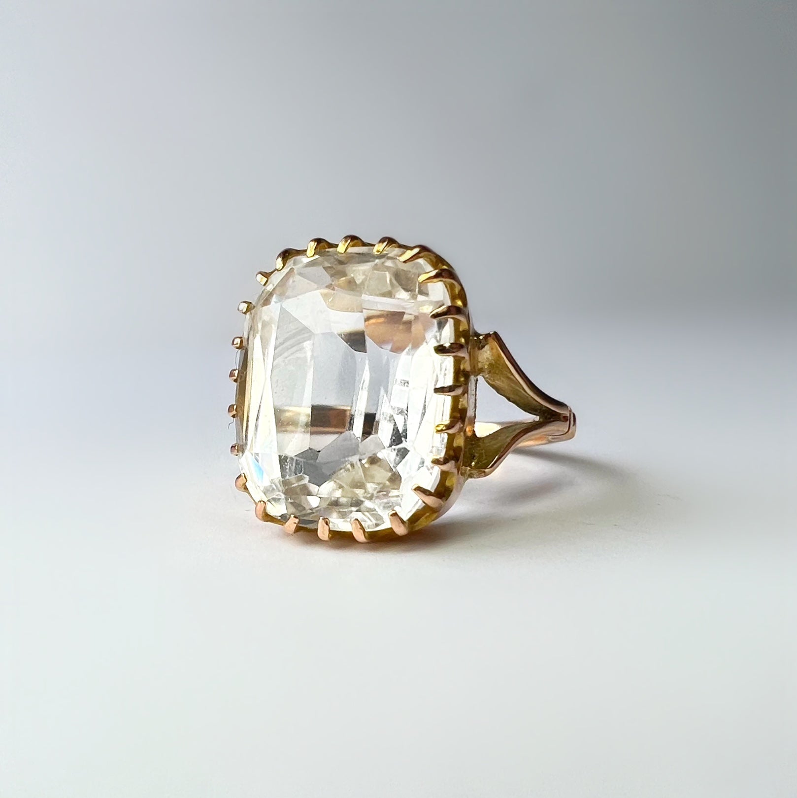 Antique Rock Crystal Dress Ring