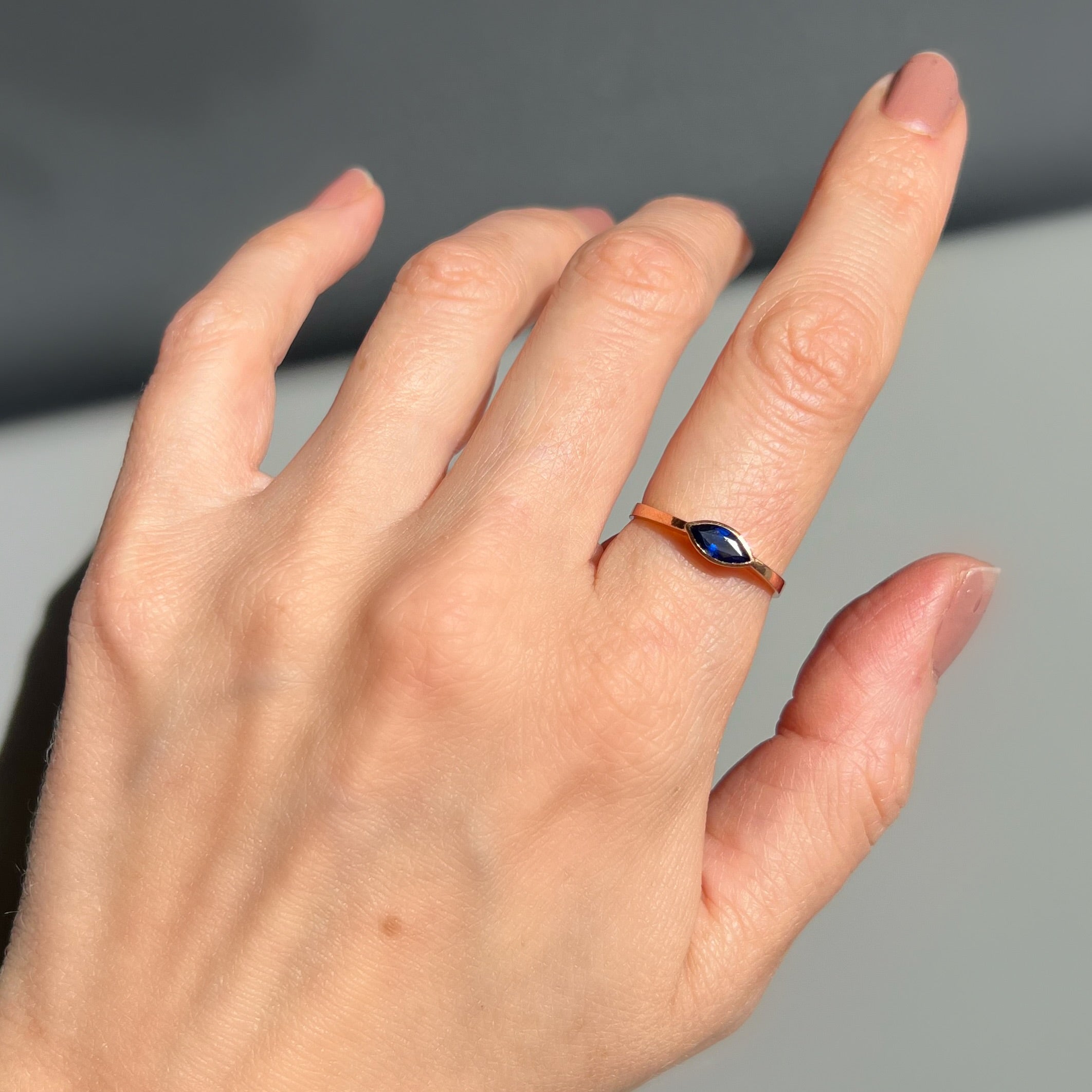 Sapphire Marquise Ring