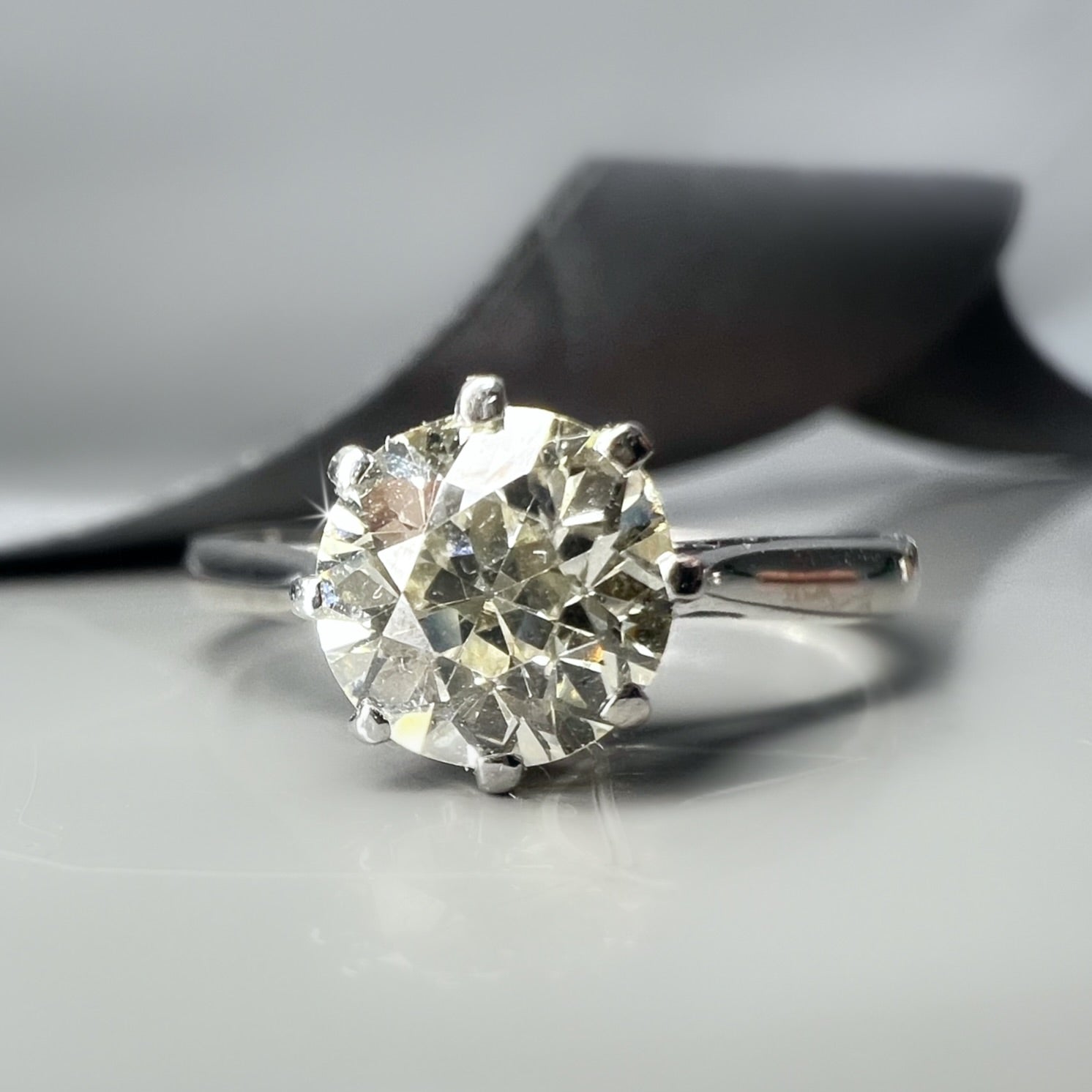 1.28ct Old Cut Diamond Solitaire Ring